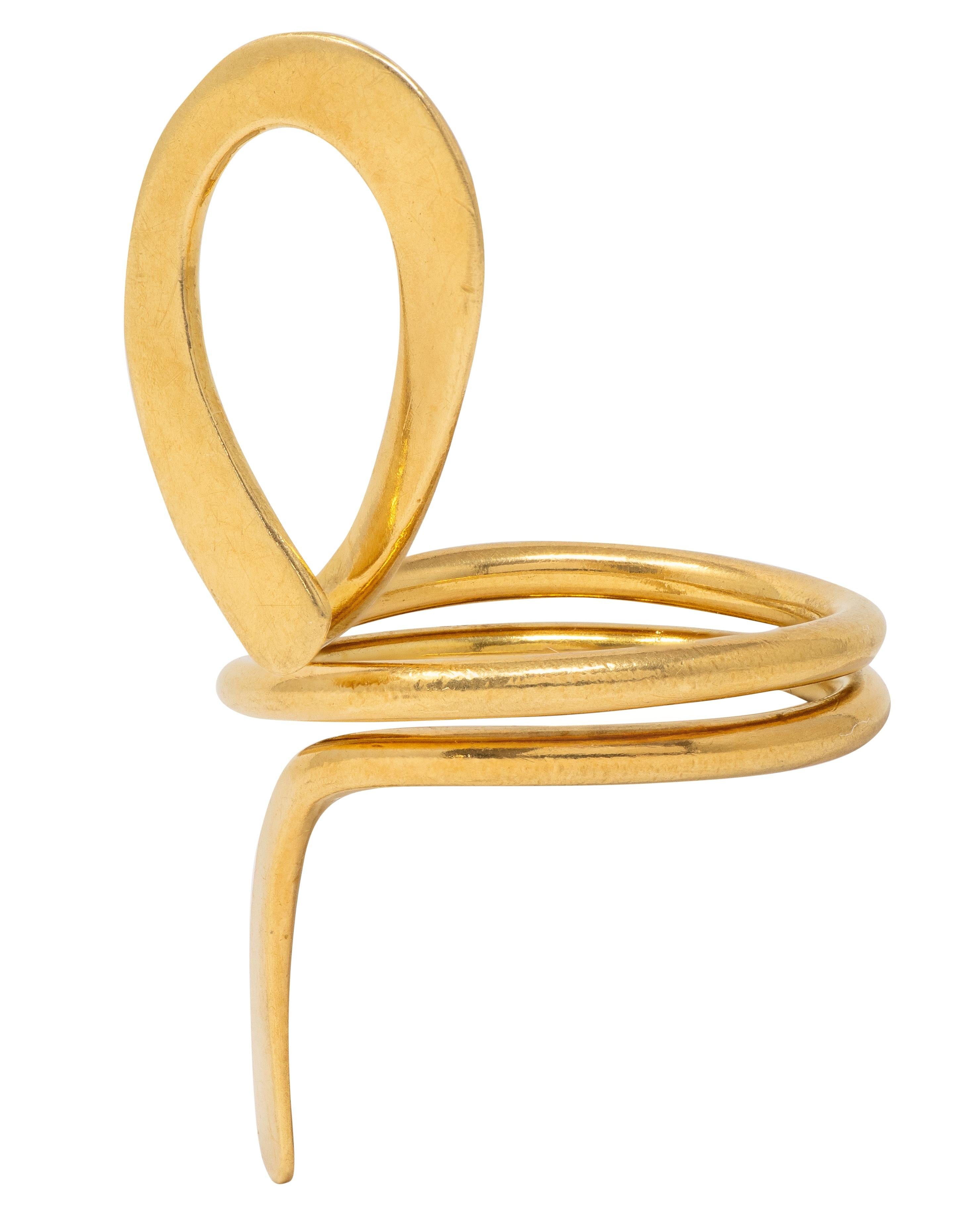 Cartier Dinh Van 1970's 18 Karat Yellow Gold Vintage Ankh Wrap Ring