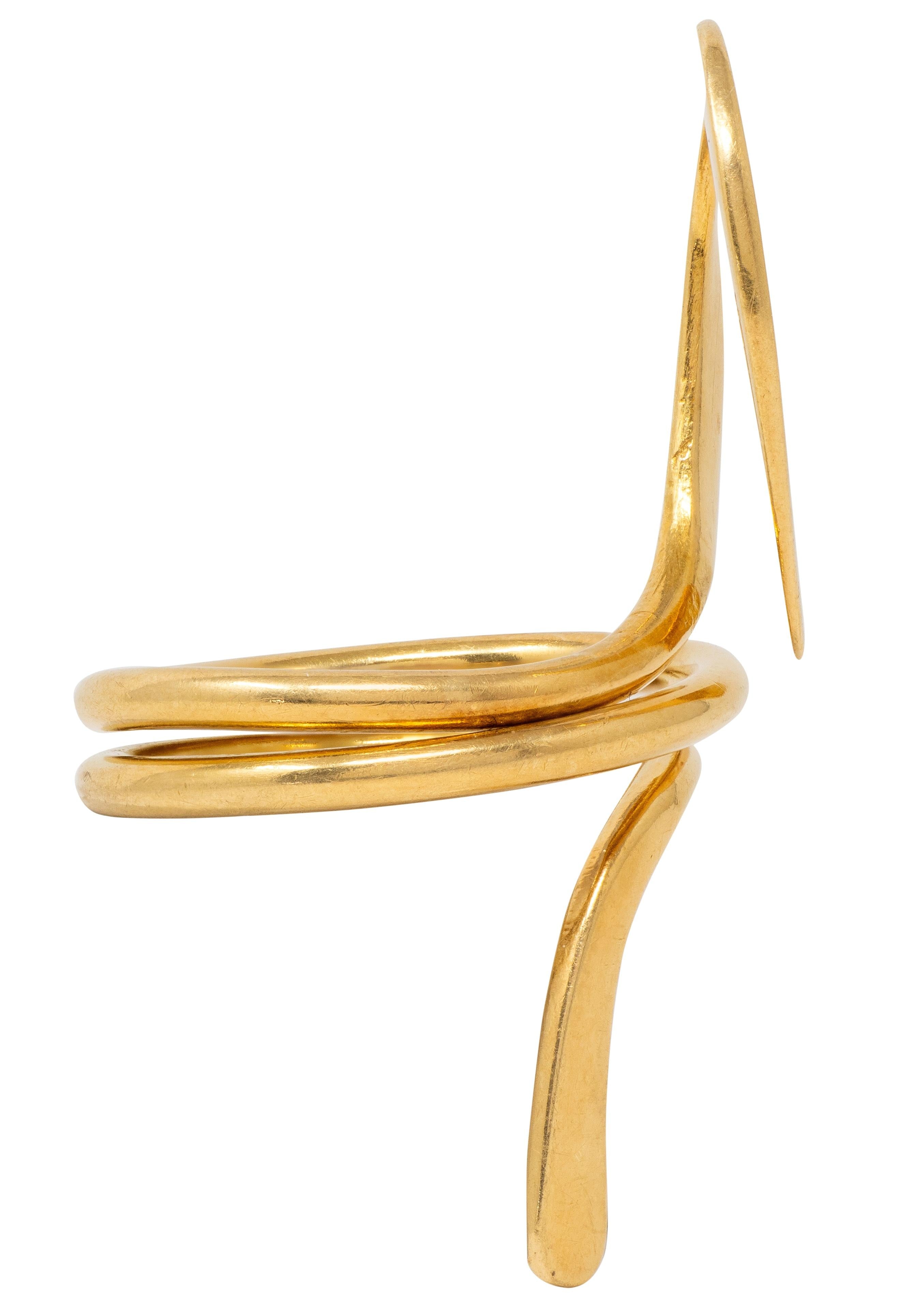 Cartier Dinh Van 1970's 18 Karat Yellow Gold Vintage Ankh Wrap Ring
