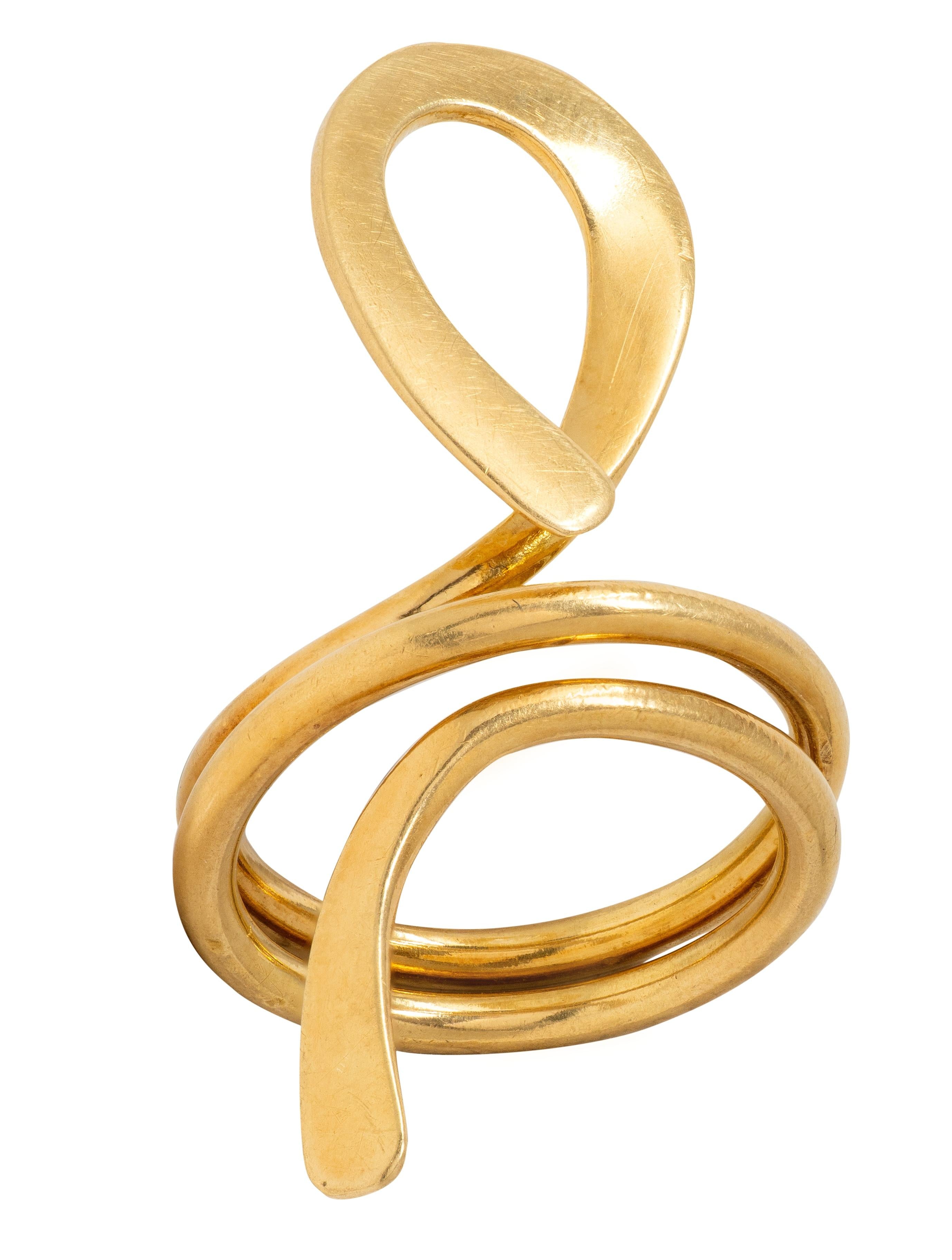 Cartier Dinh Van 1970's 18 Karat Yellow Gold Vintage Ankh Wrap Ring