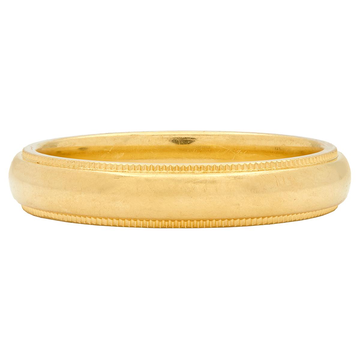 Tiffany & Co. 1990's 18 Karat Yellow Gold Vintage Wedding Band Ring