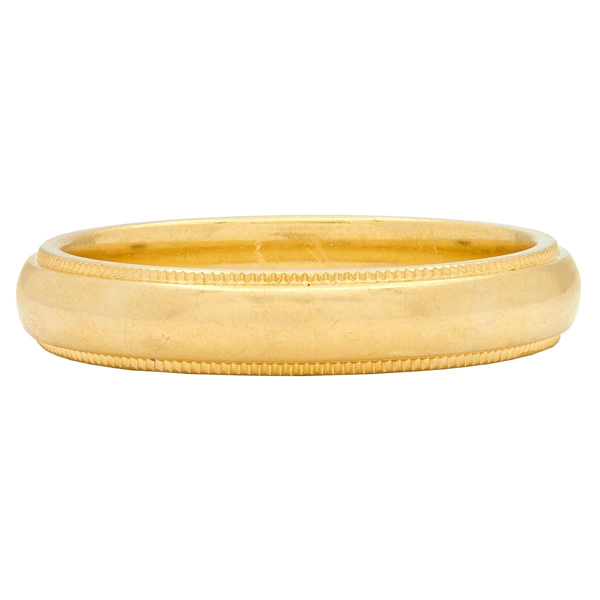 Tiffany & Co. 1990's 18 Karat Yellow Gold Vintage Wedding Band Ring