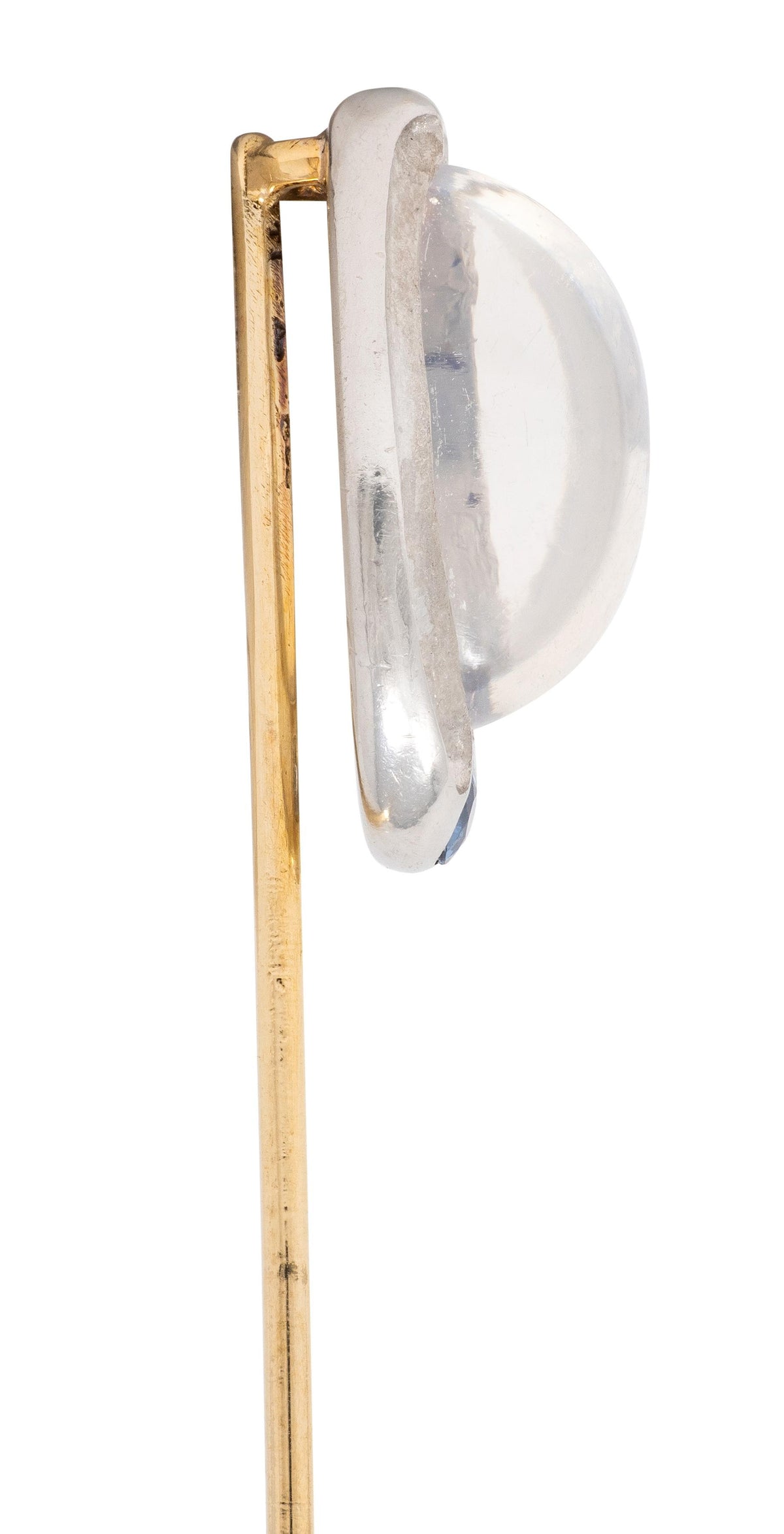 Louis Comfort Tiffany & Co. Nouveau Moonstone 14K Gold Platinum Antique Stickpin