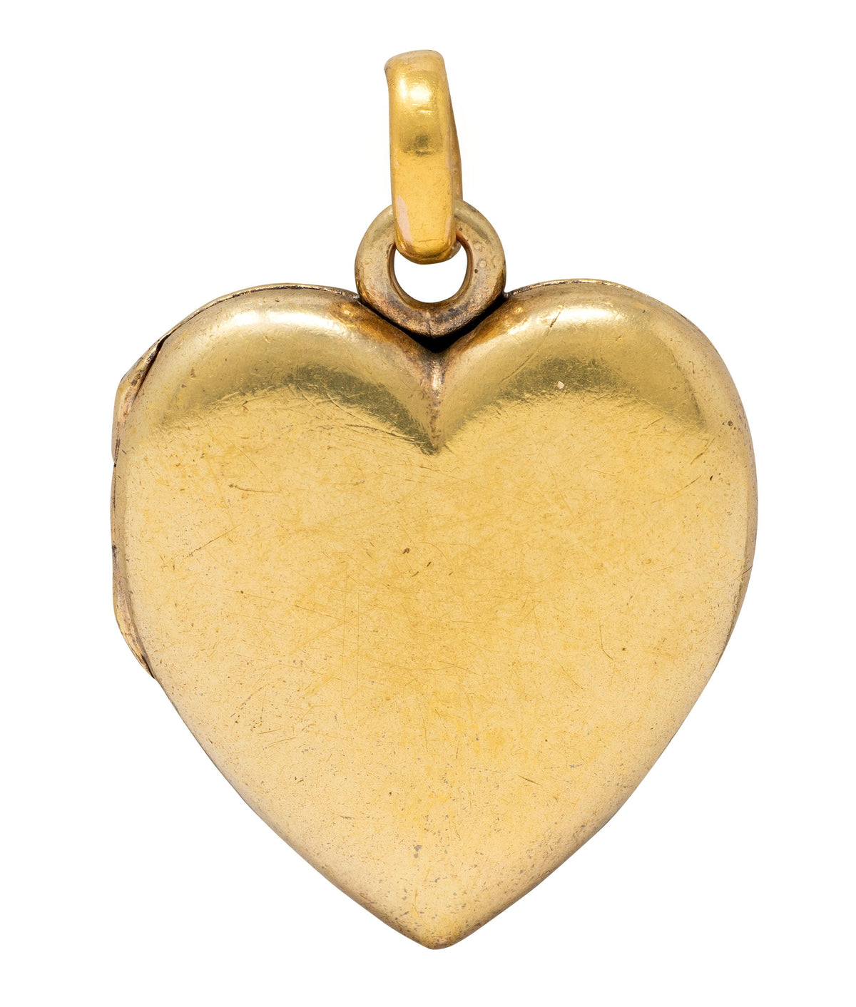 Victorian Ruby Diamond 18 Karat Yellow Gold Antique Clover Heart Locket Pendant