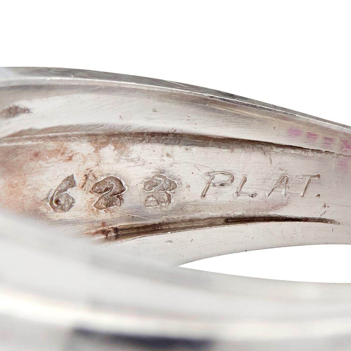 Art Deco 1.88 CTW Ruby Diamond Platinum Vintage Wide Band Ring