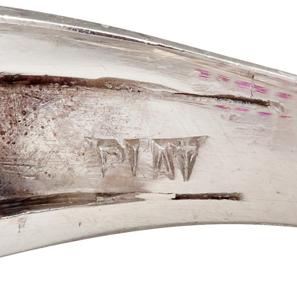 Art Deco 1.88 CTW Ruby Diamond Platinum Vintage Wide Band Ring