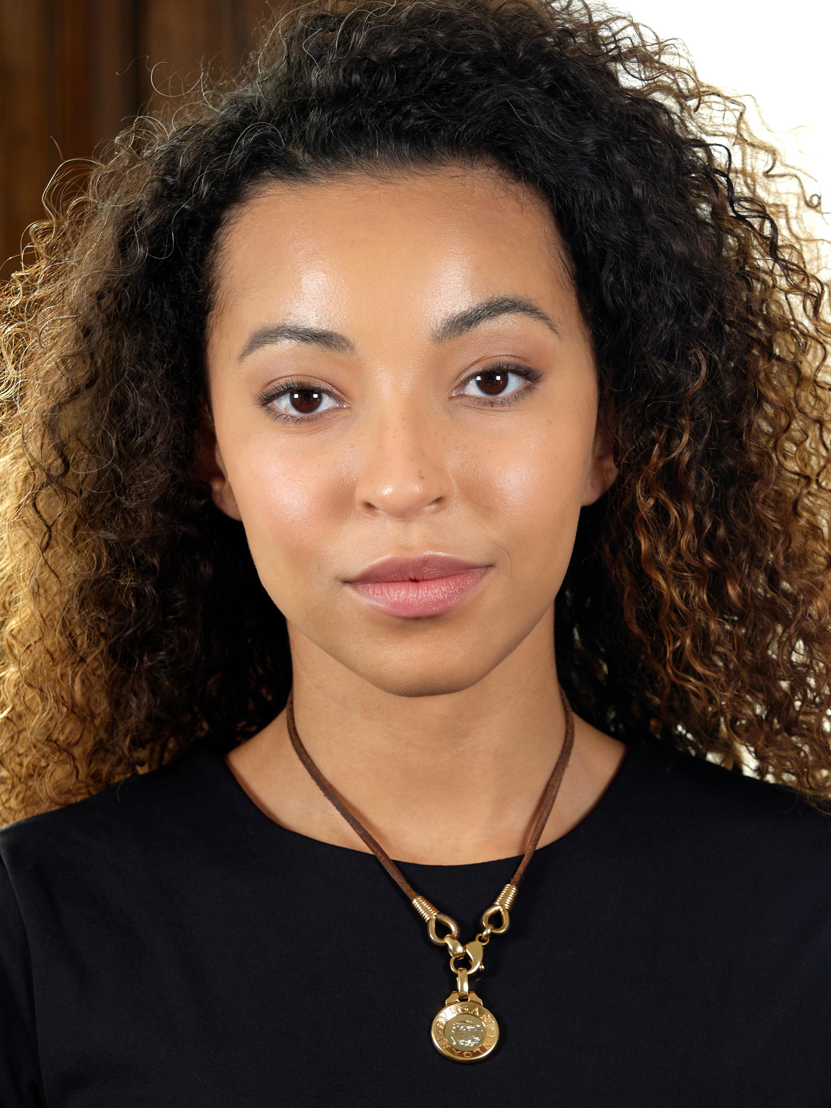 Bulgari 18K Yellow White Gold Pisces Zodiac Vintage Leather Pendant Necklace