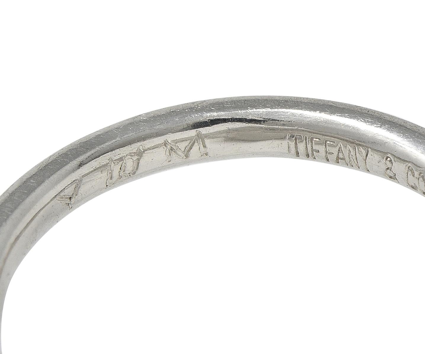 Elsa Peretti Tiffany & Co. Diamond Platinum Vintage Contour Wedding Band Ring