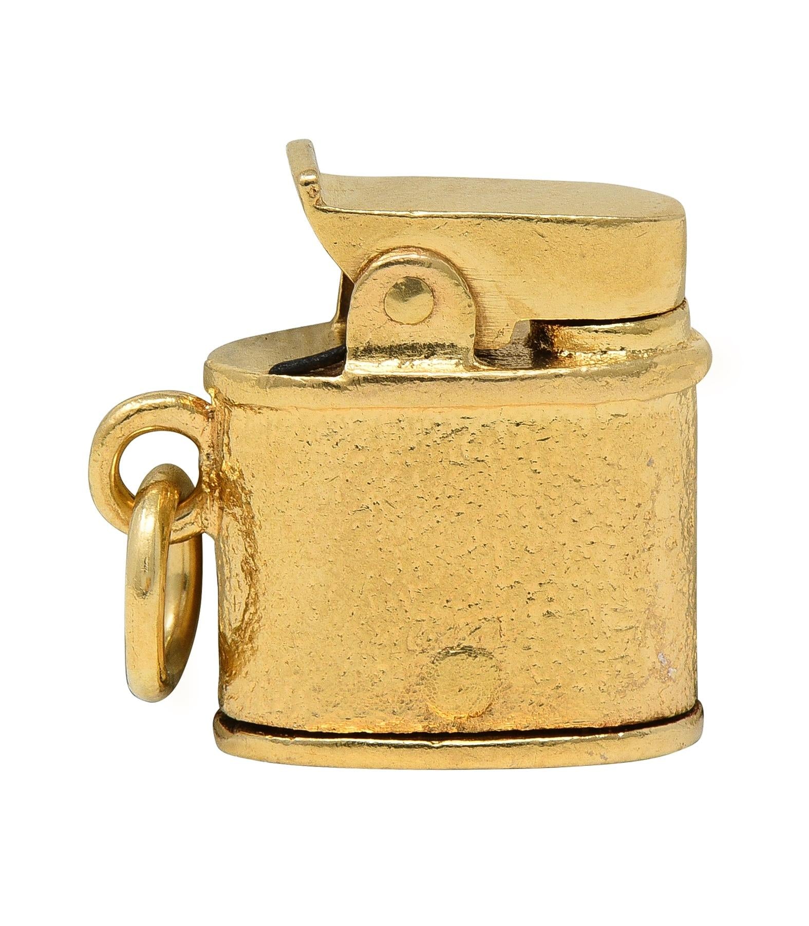 Retro 14 Karat Yellow Gold Vintage Lighter Pendant Charm