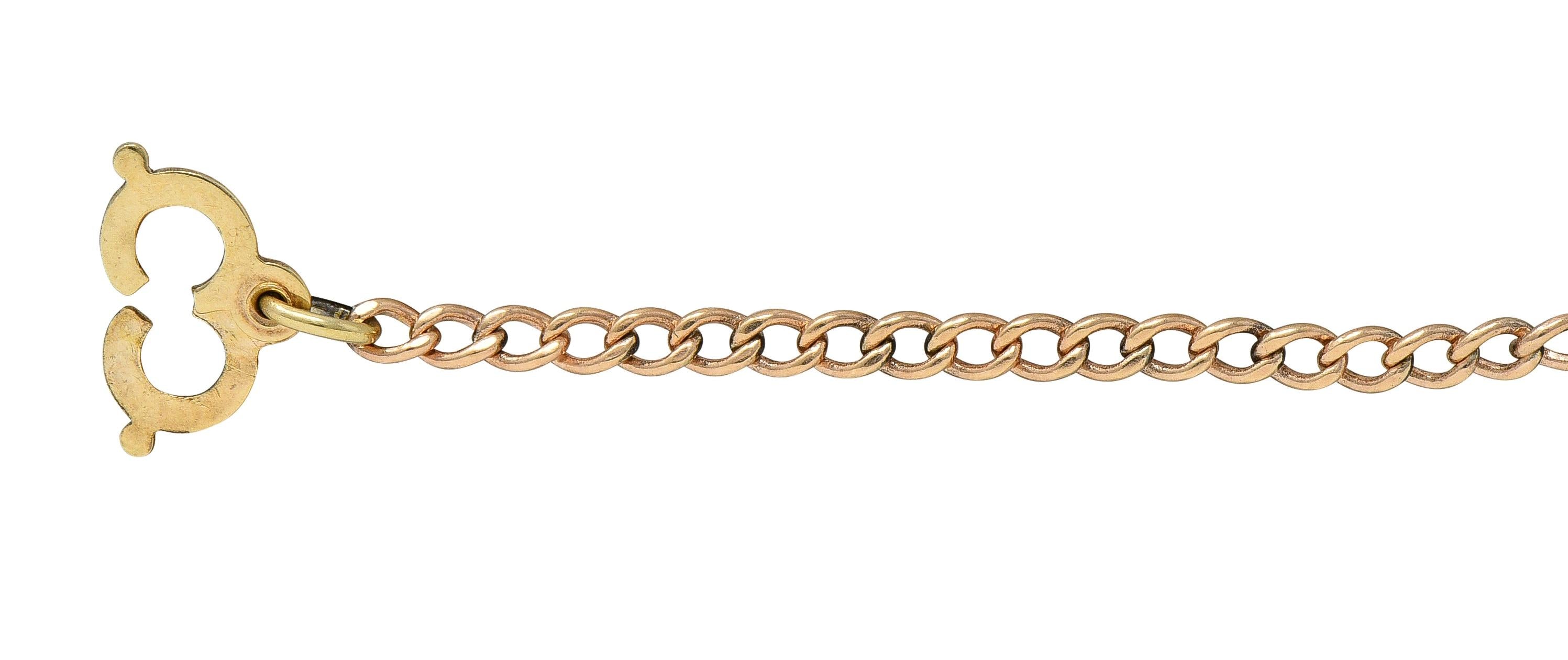 Retro 10 Karat Yellow Gold Vintage U.S. Army Link Bracelet