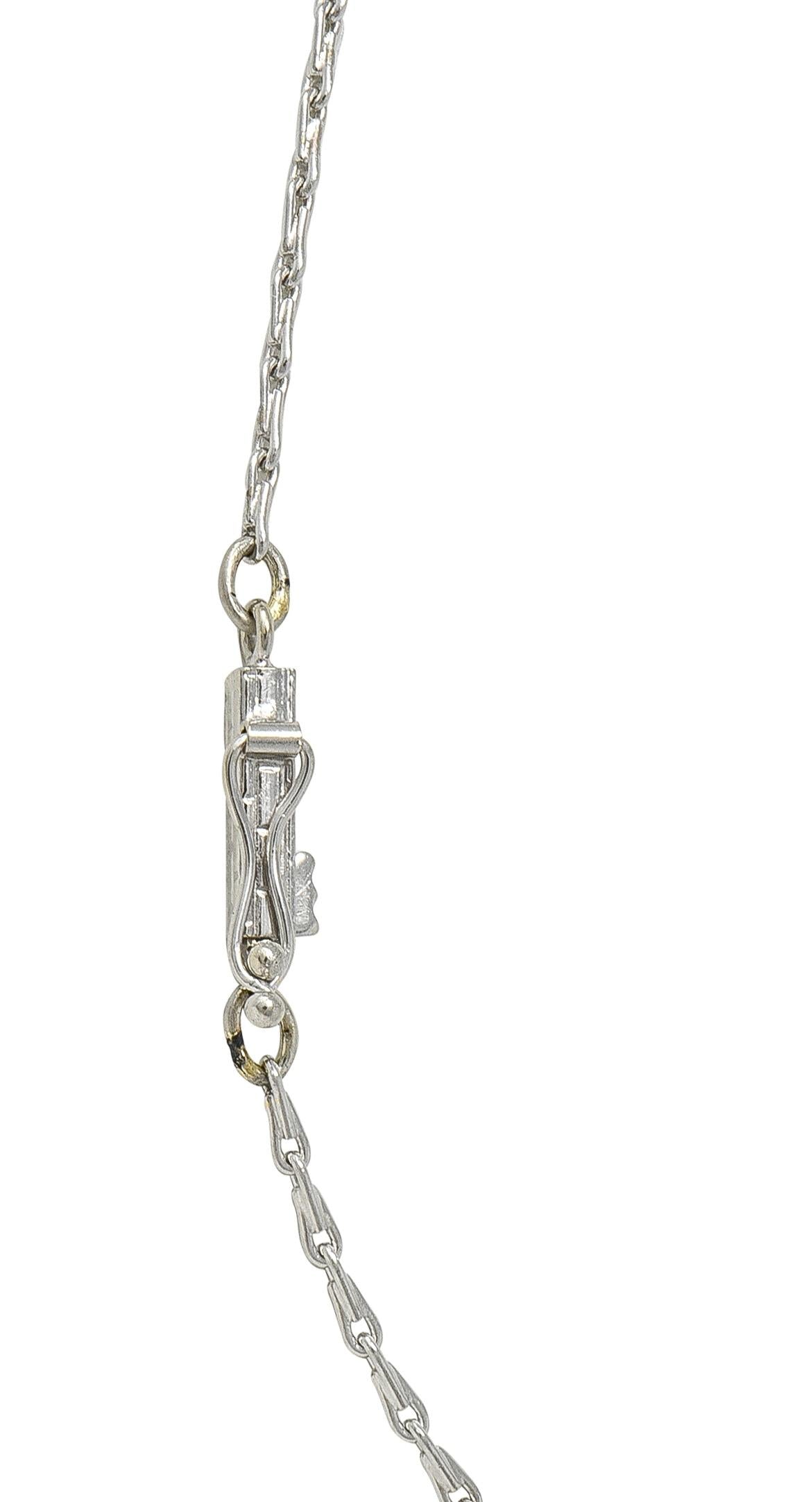 Donald Claflin Tiffany & Co. Diamond Platinum Vintage LOVE Pendant Necklace