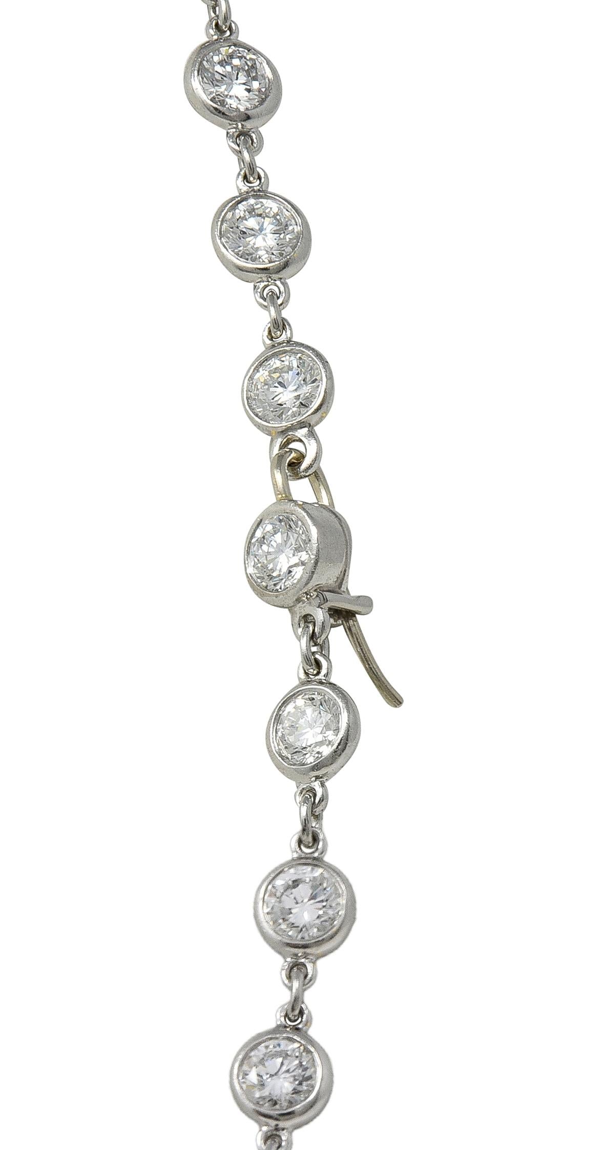 Elsa Peretti Tiffany & Co. Diamond Platinum Diamonds-By-The-Yard Necklace