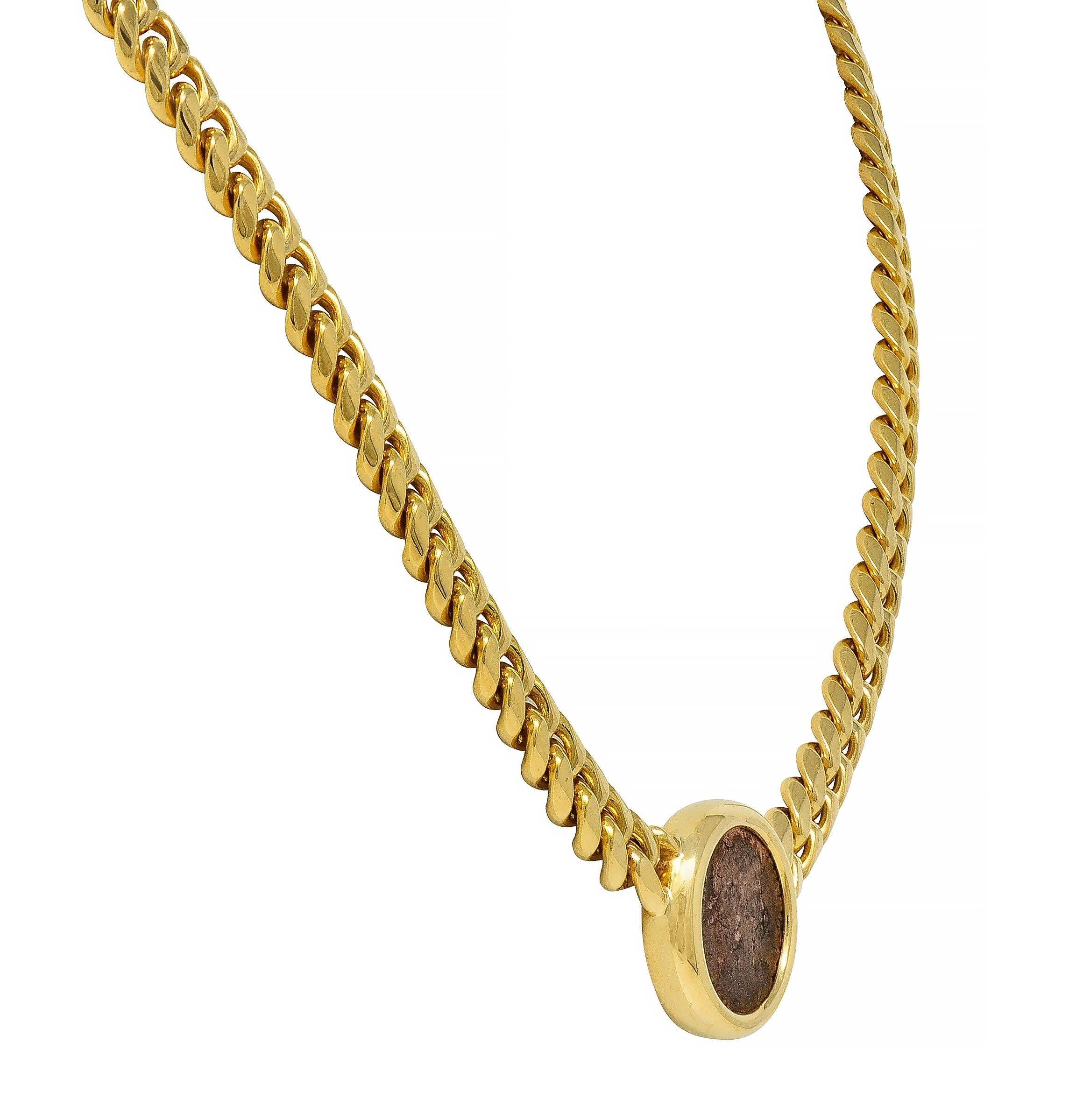 Bulgari Ancient Coin 18K Gold Monete Roman Constantine Vintage Chain Necklace