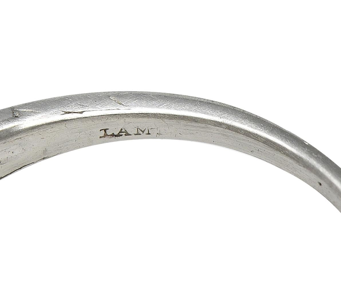 Art Deco Lambert Brothers European Diamond Platinum Vintage Bombé Dinner Ring