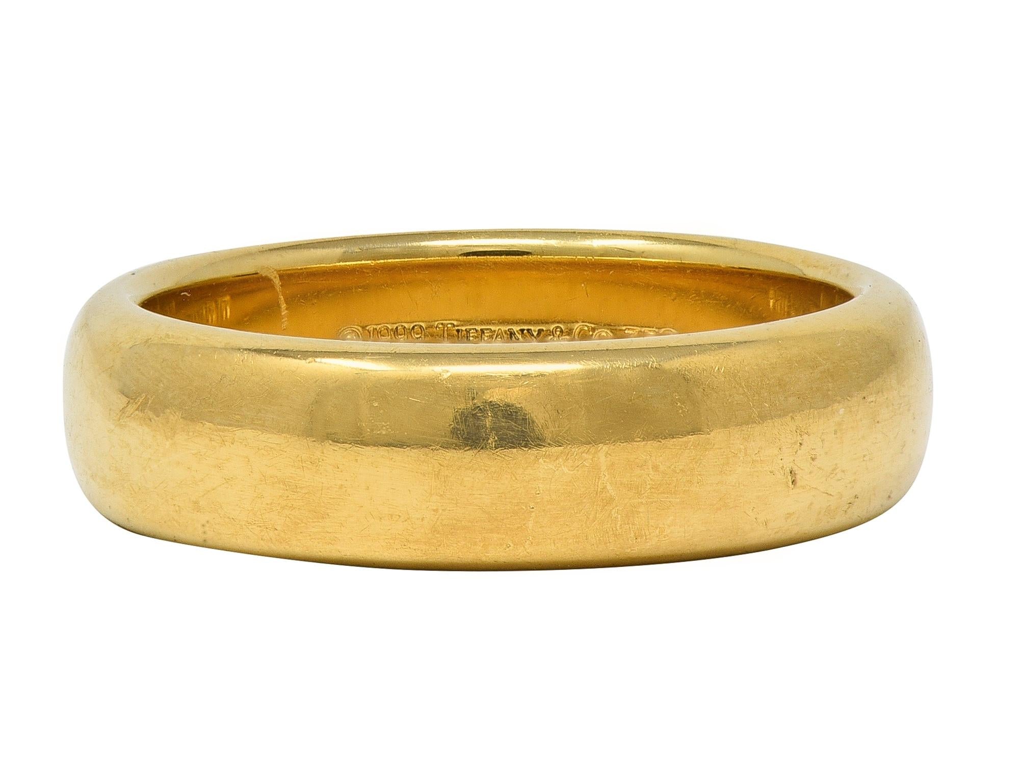 Tiffany & Co. 1999 18 Karat Yellow Gold Vintage Wedding Band Ring