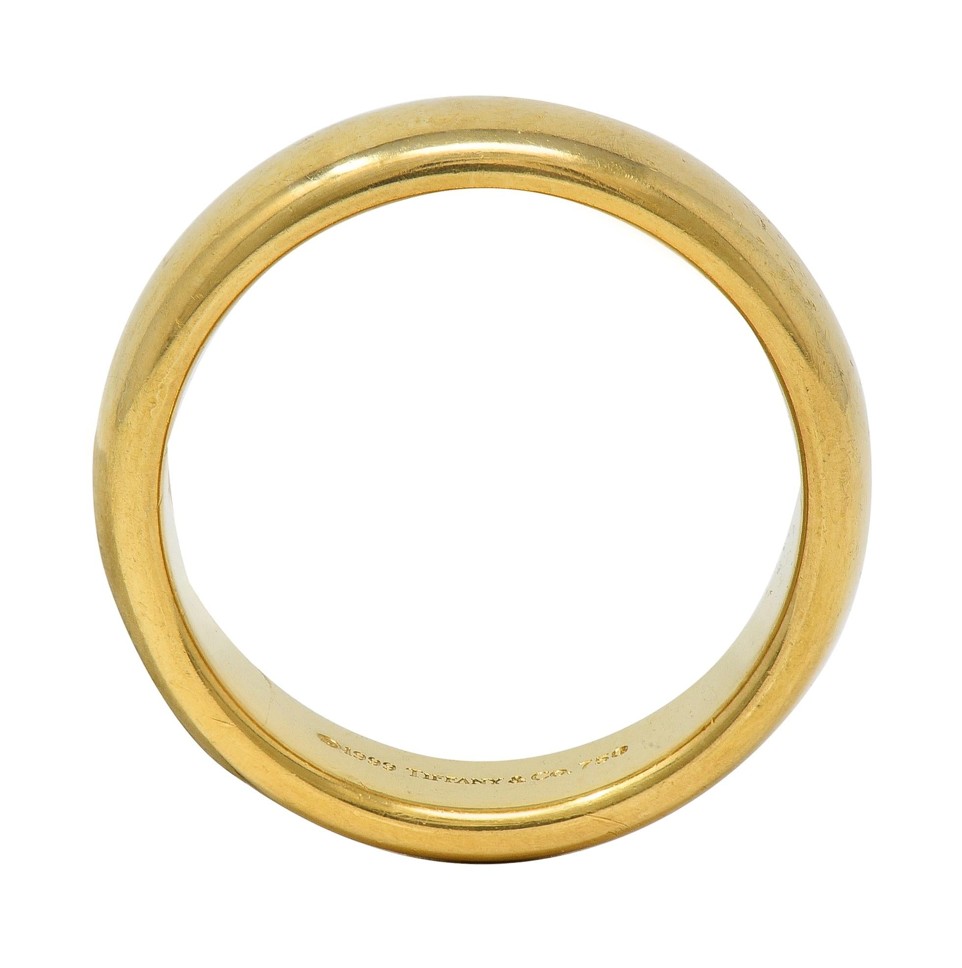 Tiffany & Co. 1999 18 Karat Yellow Gold Vintage Wedding Band Ring
