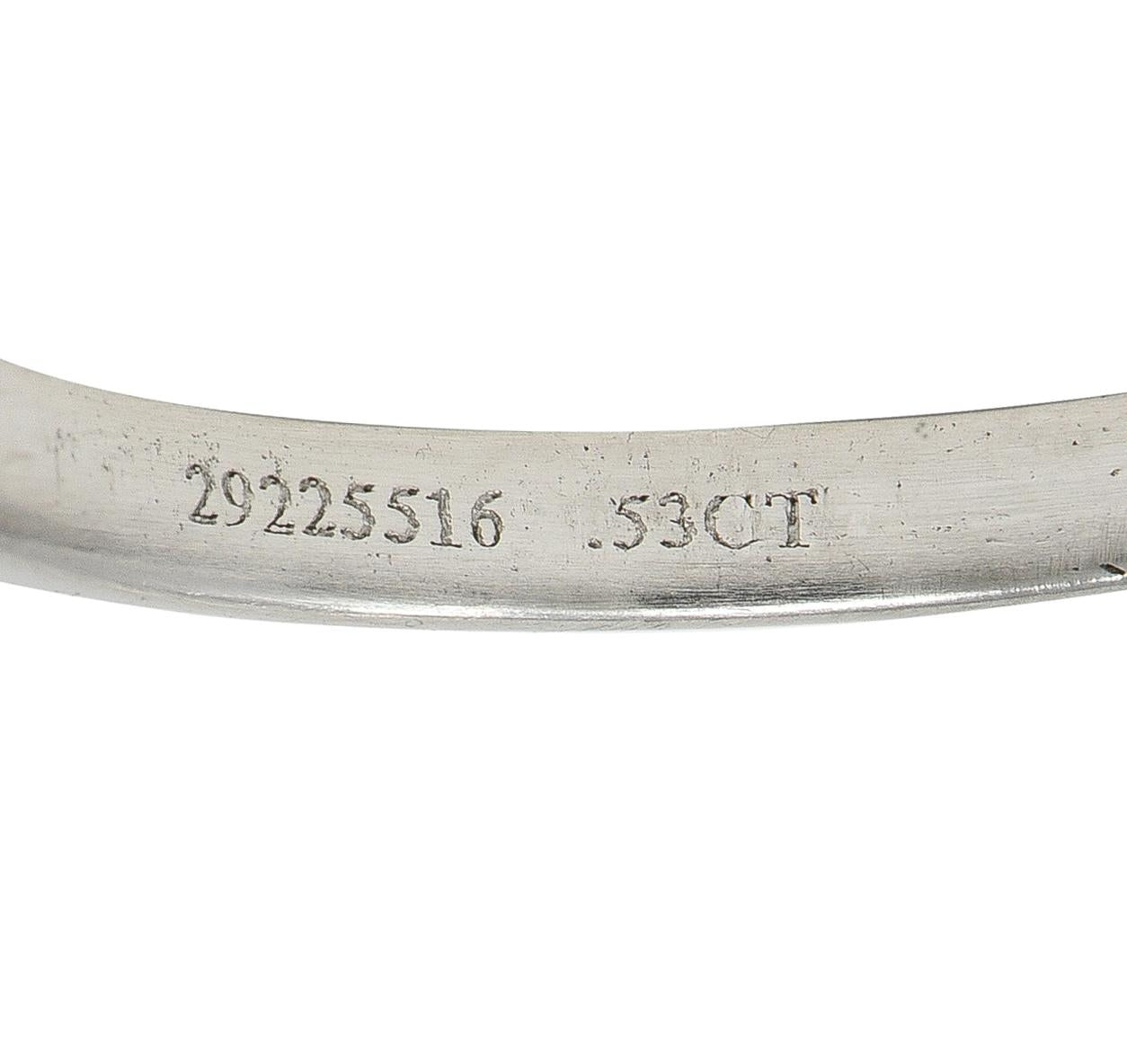 2000's Tiffany & Co. 0.53 CTW Princess Cut Diamond Platinum Engagement Ring