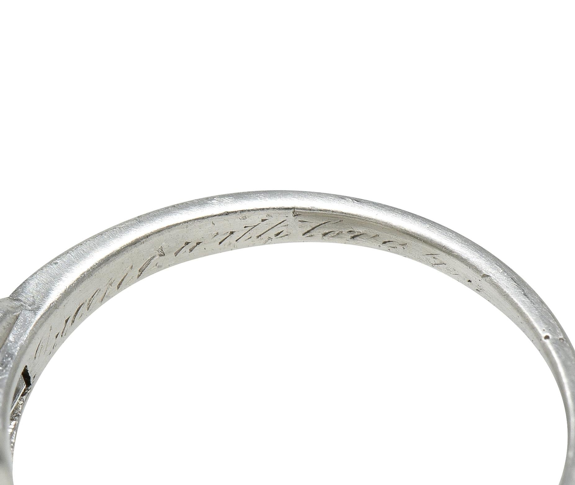 Art Deco 2.65 CTW Marquise Cut Diamond Platinum Vintage Engagement Ring