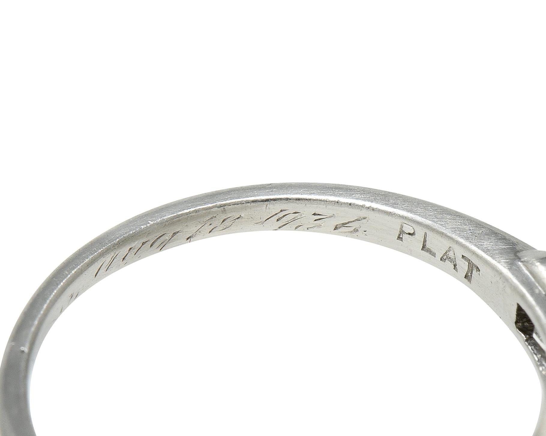 Art Deco 2.65 CTW Marquise Cut Diamond Platinum Vintage Engagement Ring