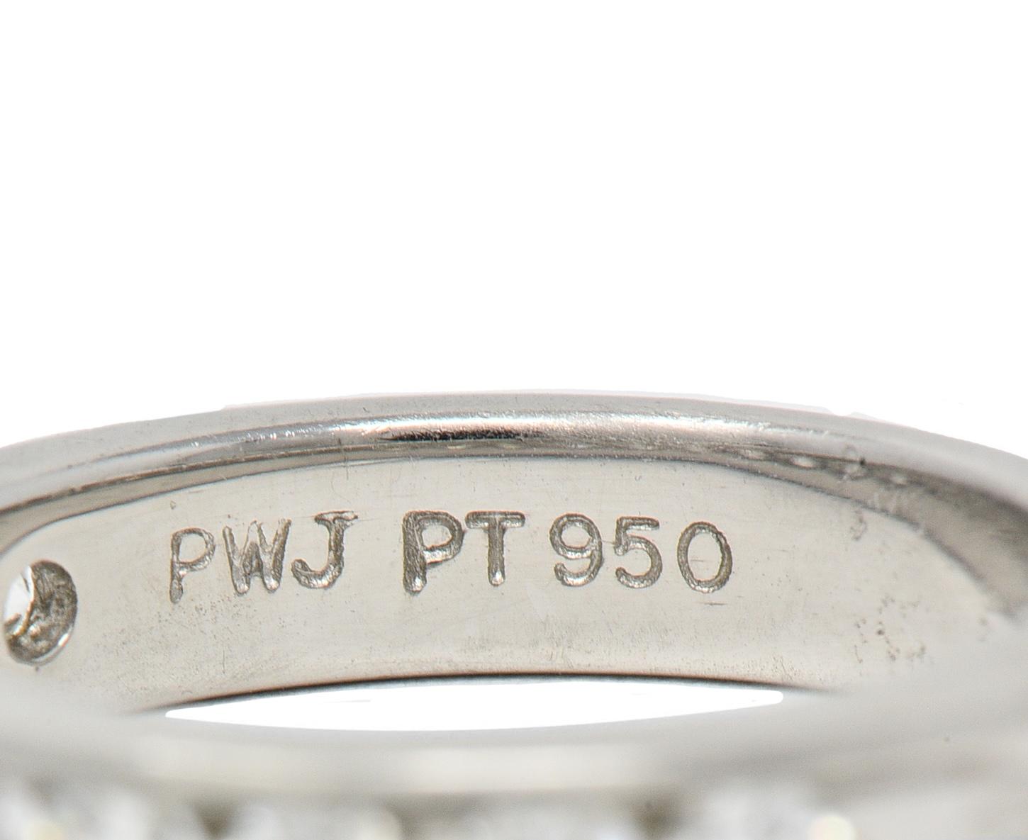 Vintage 0.50 Carat Diamond Platinum Channel Wedding Band Ring