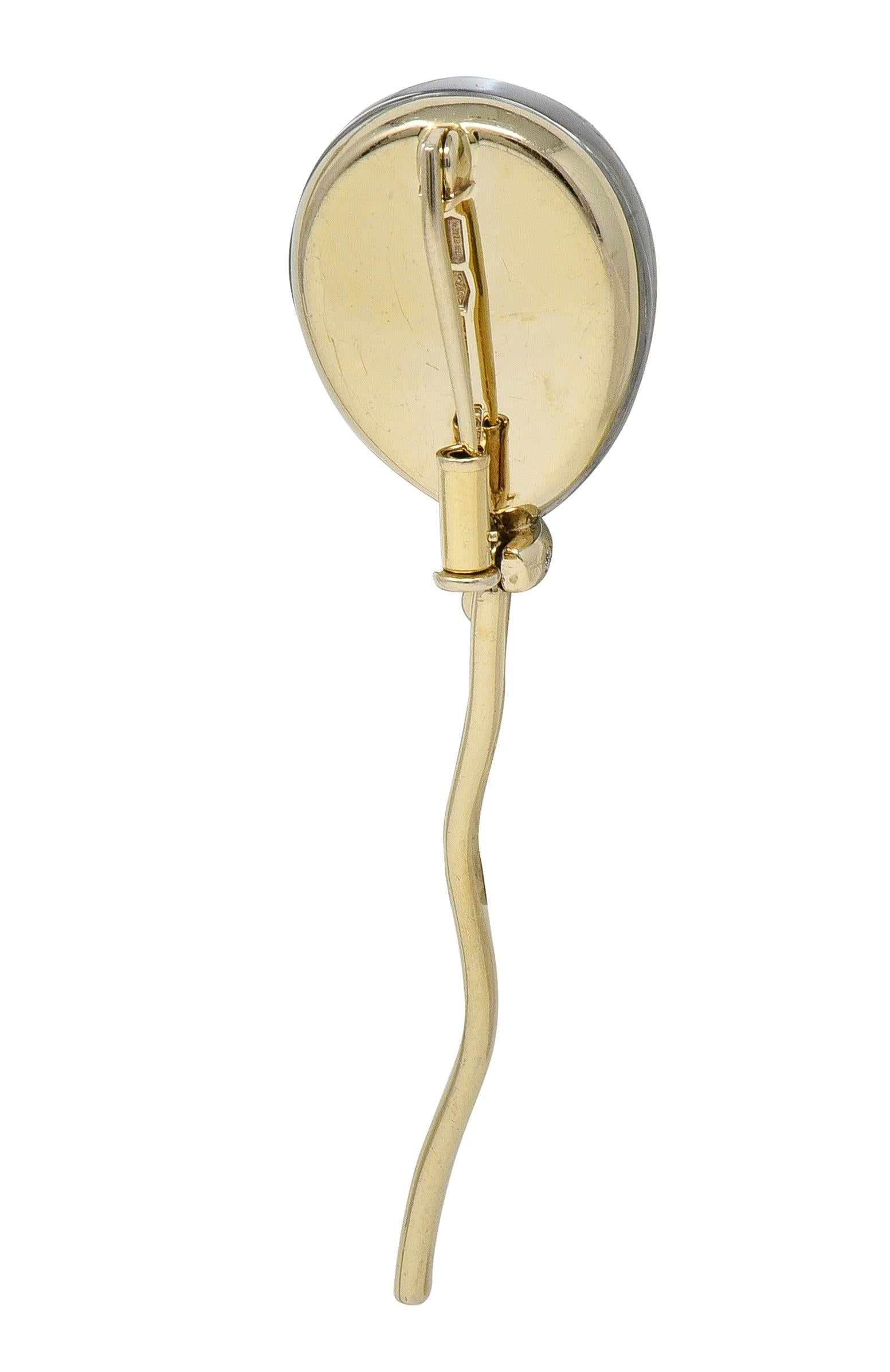 Vhernier Diamond Multi-Gem 18 Karat Gold Balloon Palloncino Brooch