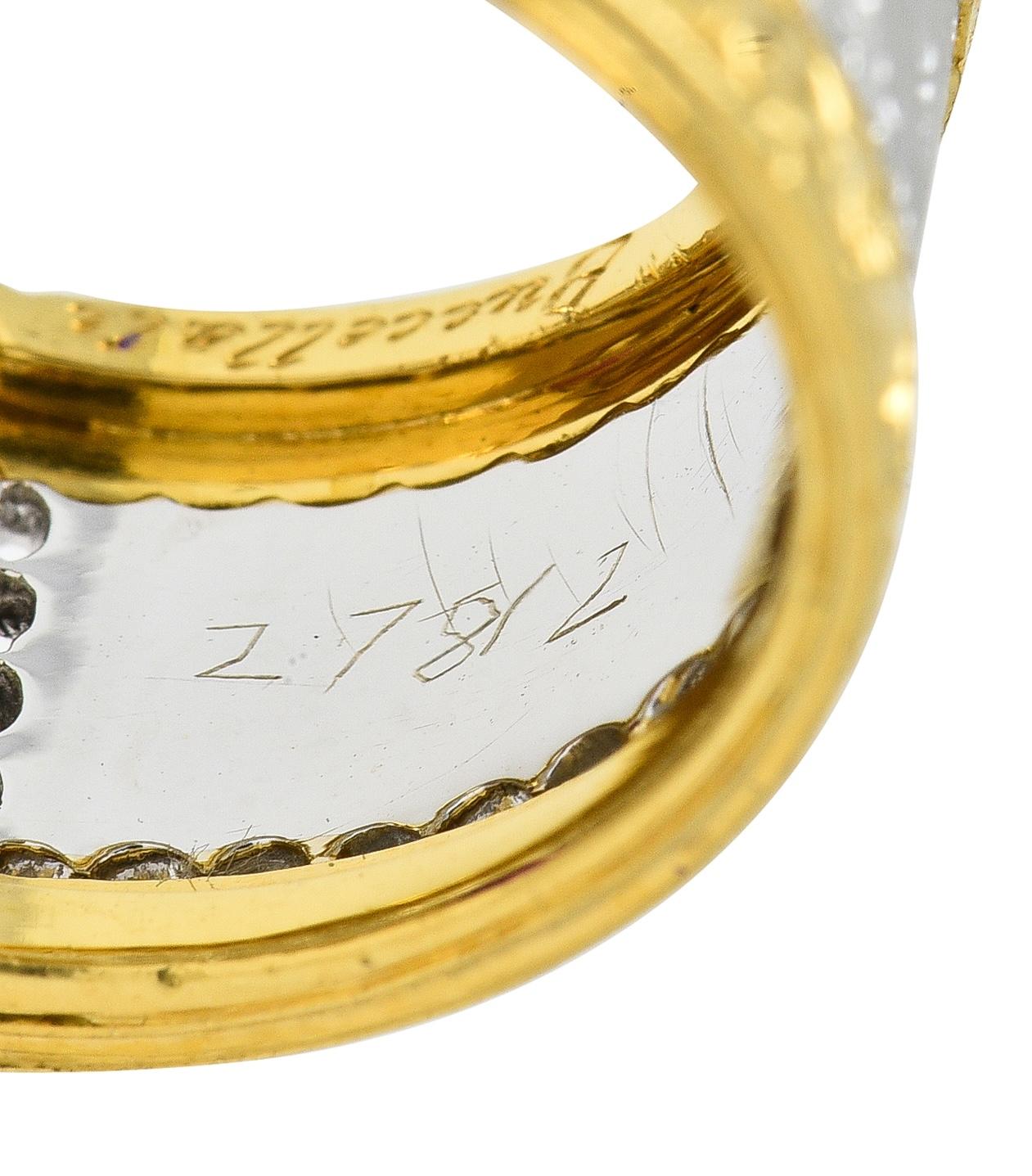 Buccellati Ruby Diamond 18K Yellow Gold Eternelle Vintage Band Ring
