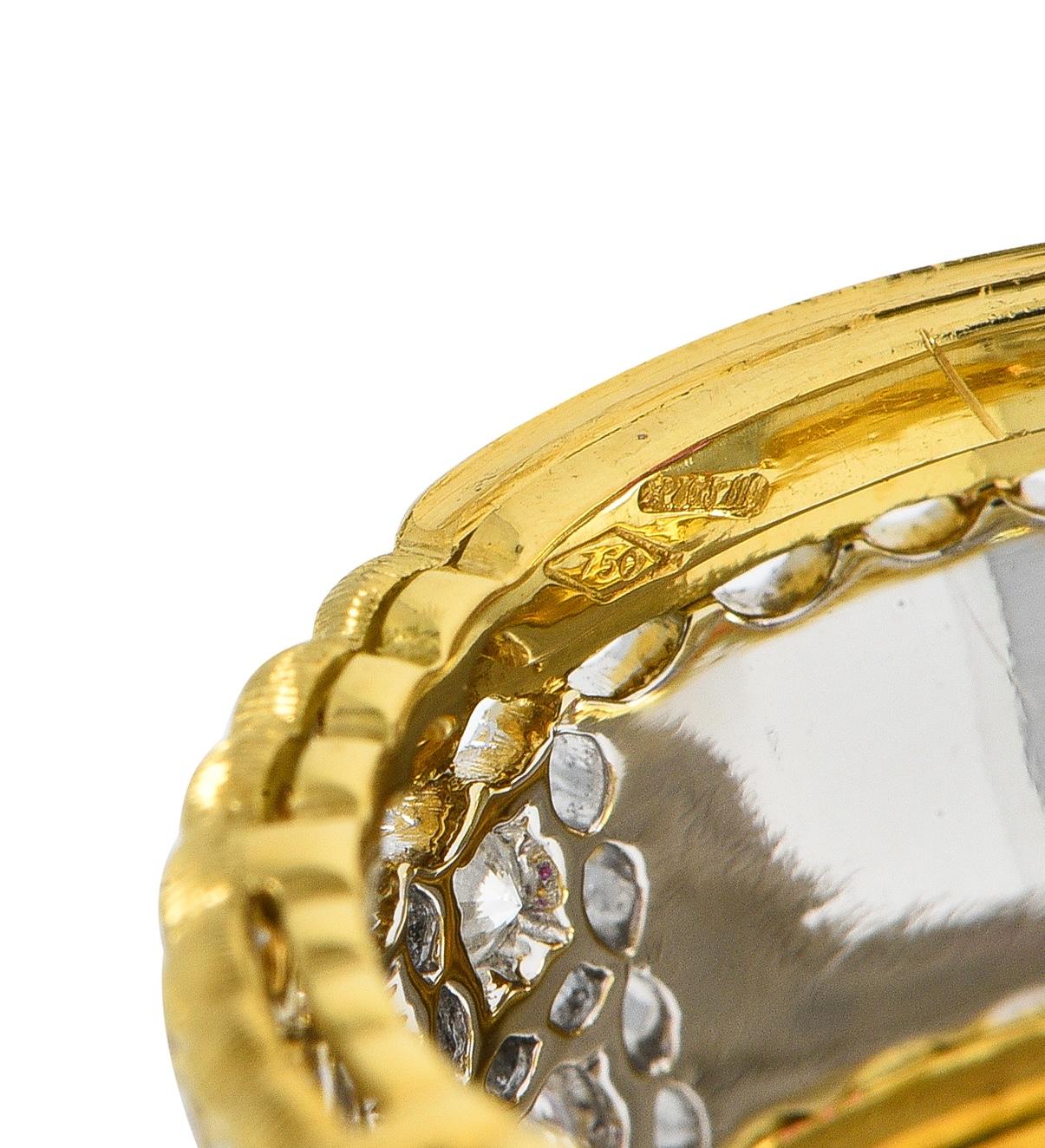 Buccellati Ruby Diamond 18K Yellow Gold Eternelle Vintage Band Ring