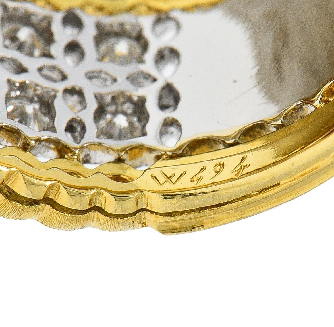 Buccellati Ruby Diamond 18K Yellow Gold Eternelle Vintage Band Ring