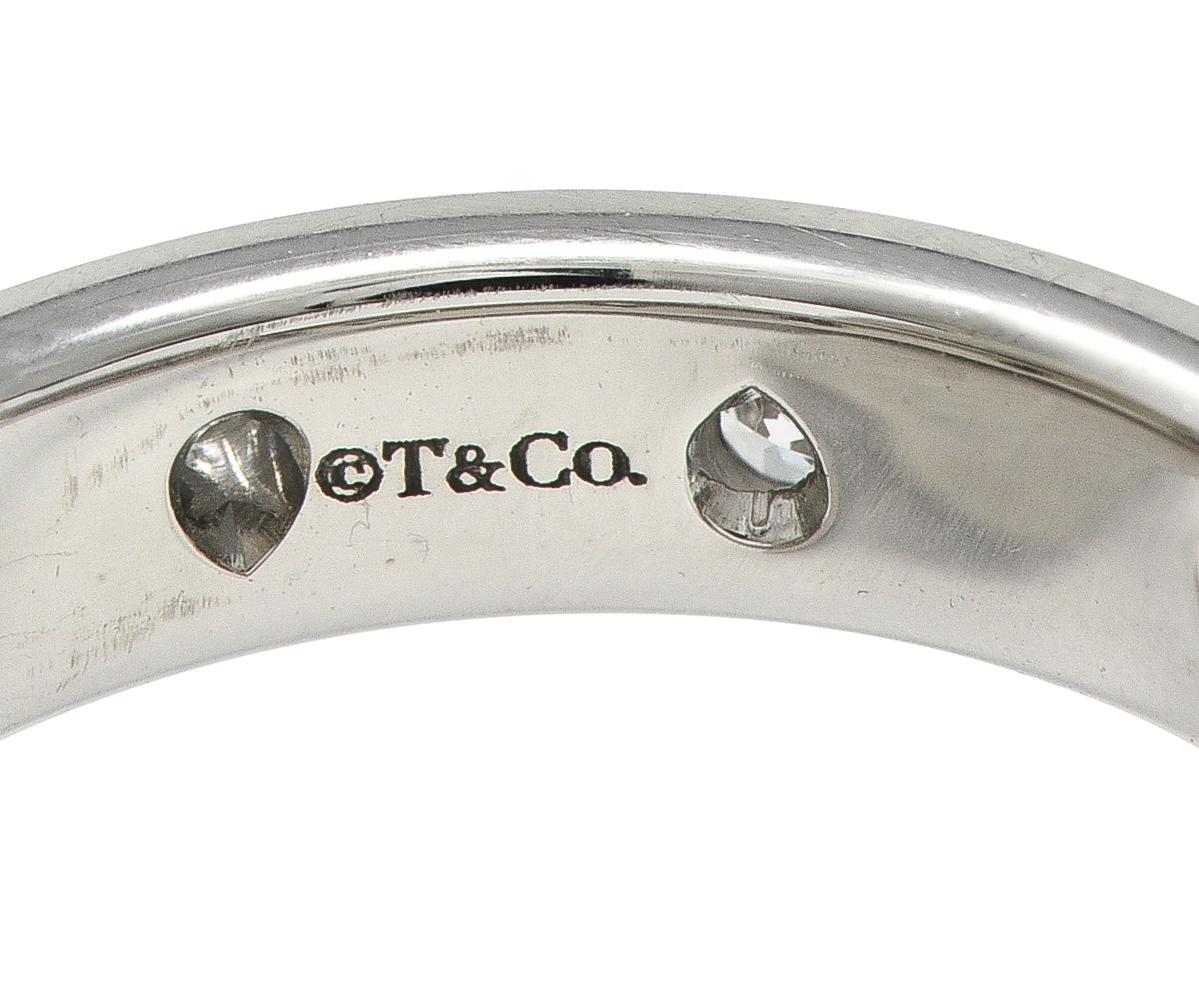 Tiffany & Co. 2000's Diamond Platinum Etoile Band Ring
