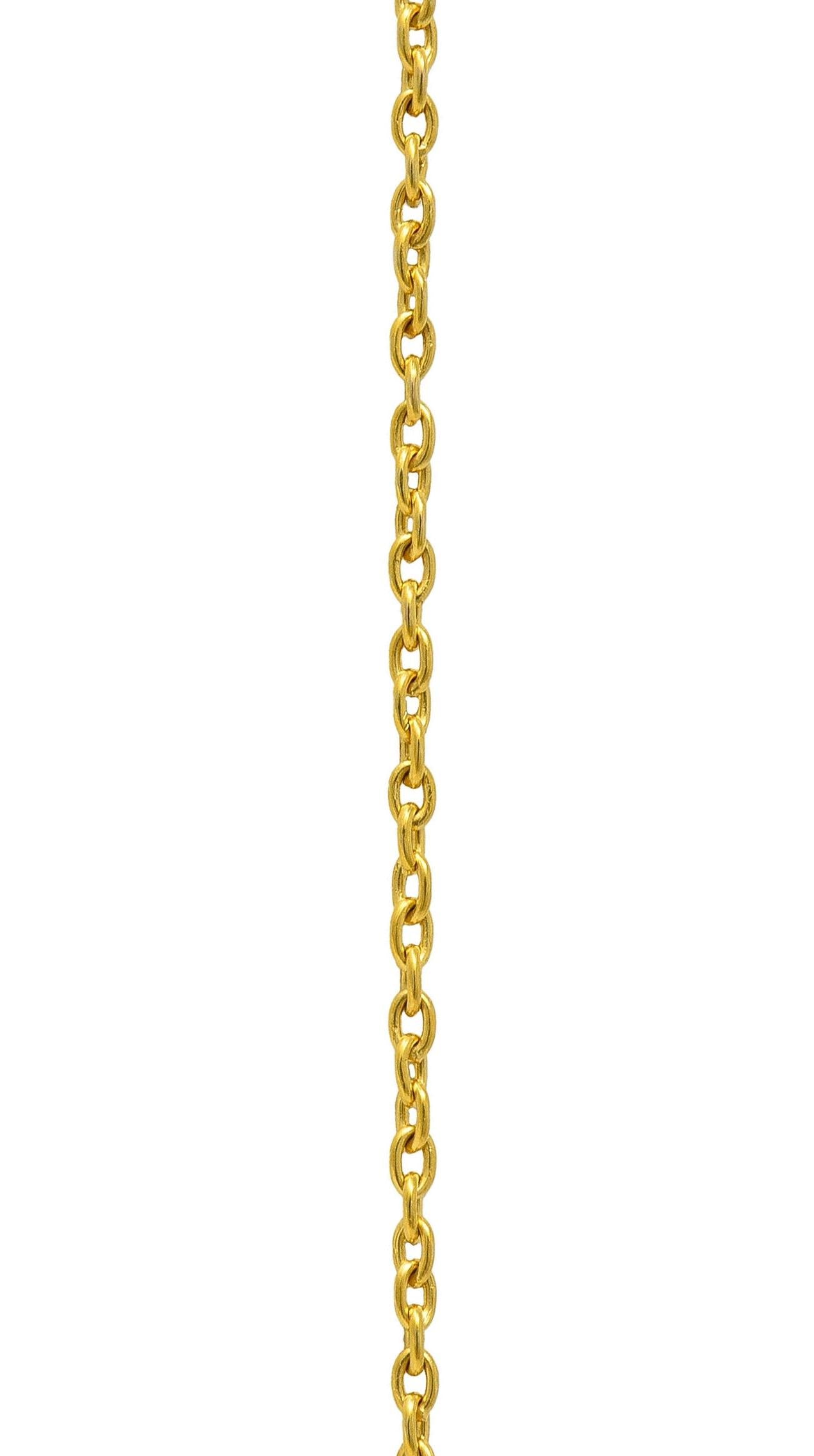 Victorian Amethyst Pearl 14 Karat Yellow Gold Antique Swagged Heart Necklace