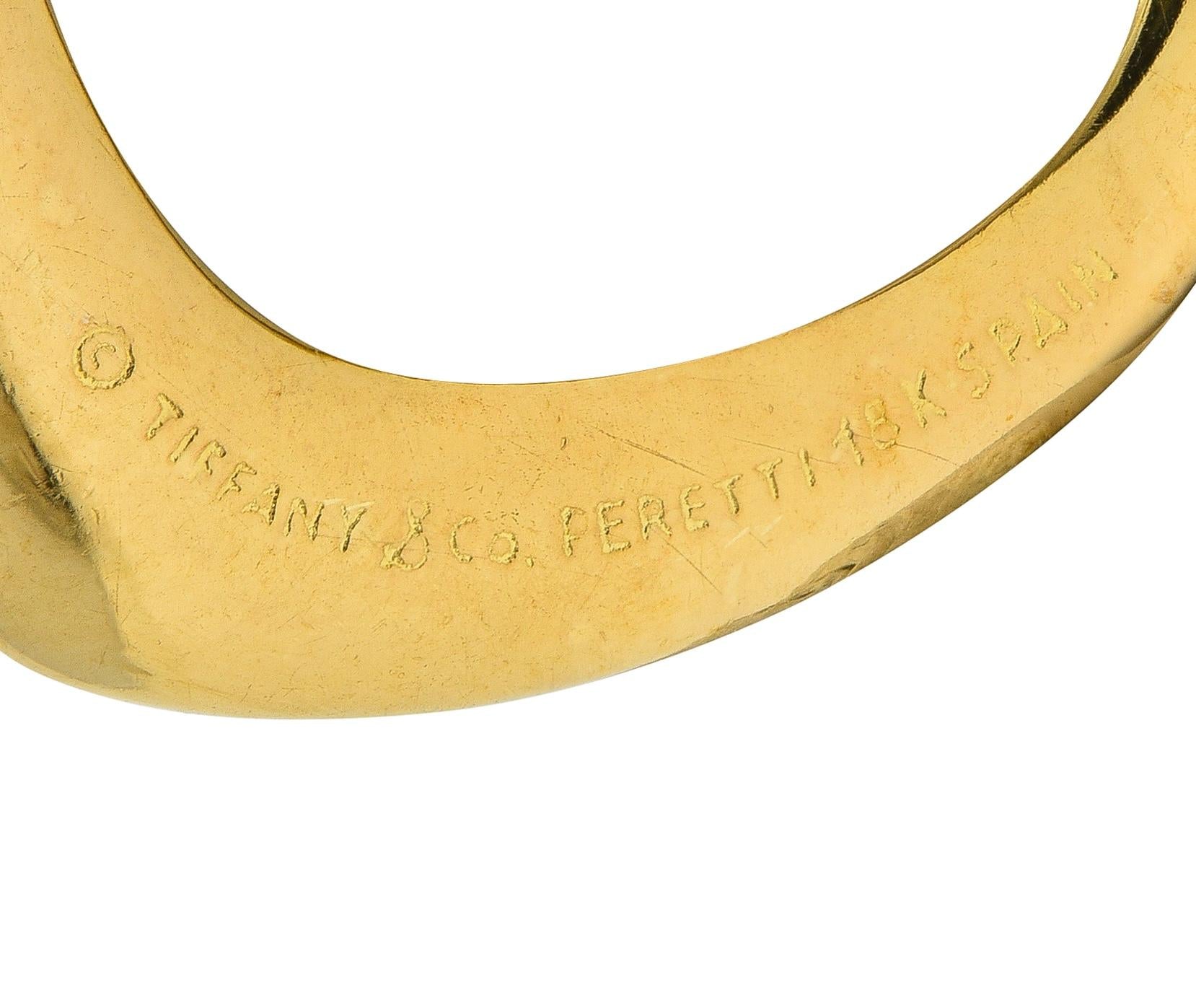 Elsa Peretti Tiffany & Co. 2000's 18K Gold Open Heart Pendant Necklace