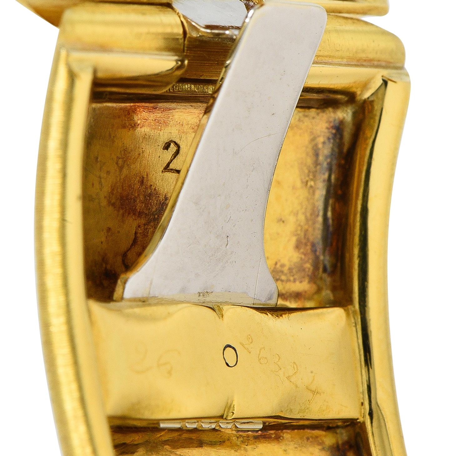 Buccellati 1980's Ruby 11.20 CTW 18K Two-Tone Gold Vintage Macri Cuff Bracelet