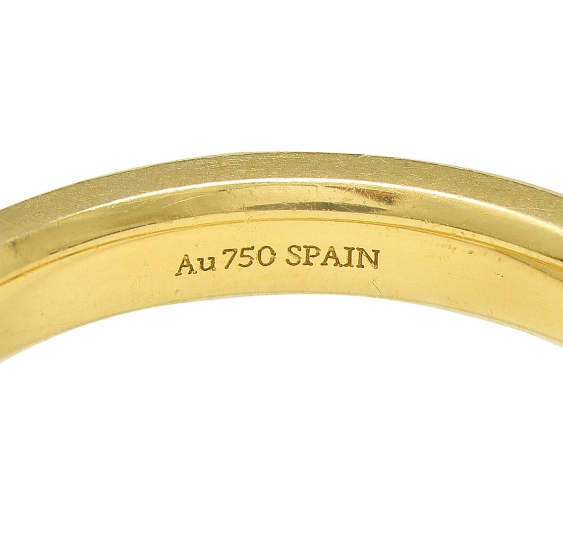 Elsa Peretti Tiffany & Co. 2000's Diamond 18K Yellow Gold Flush Set Band Ring