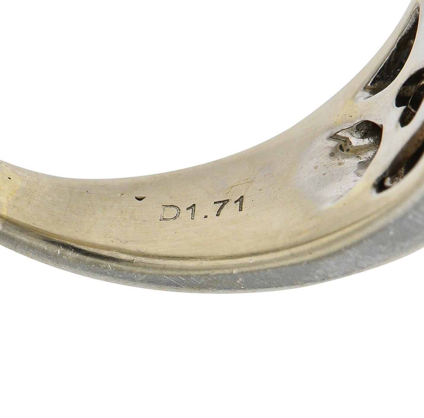 Vintage Paraiba Tourmaline Diamond 14 Karat White Gold Halo Ring GIA