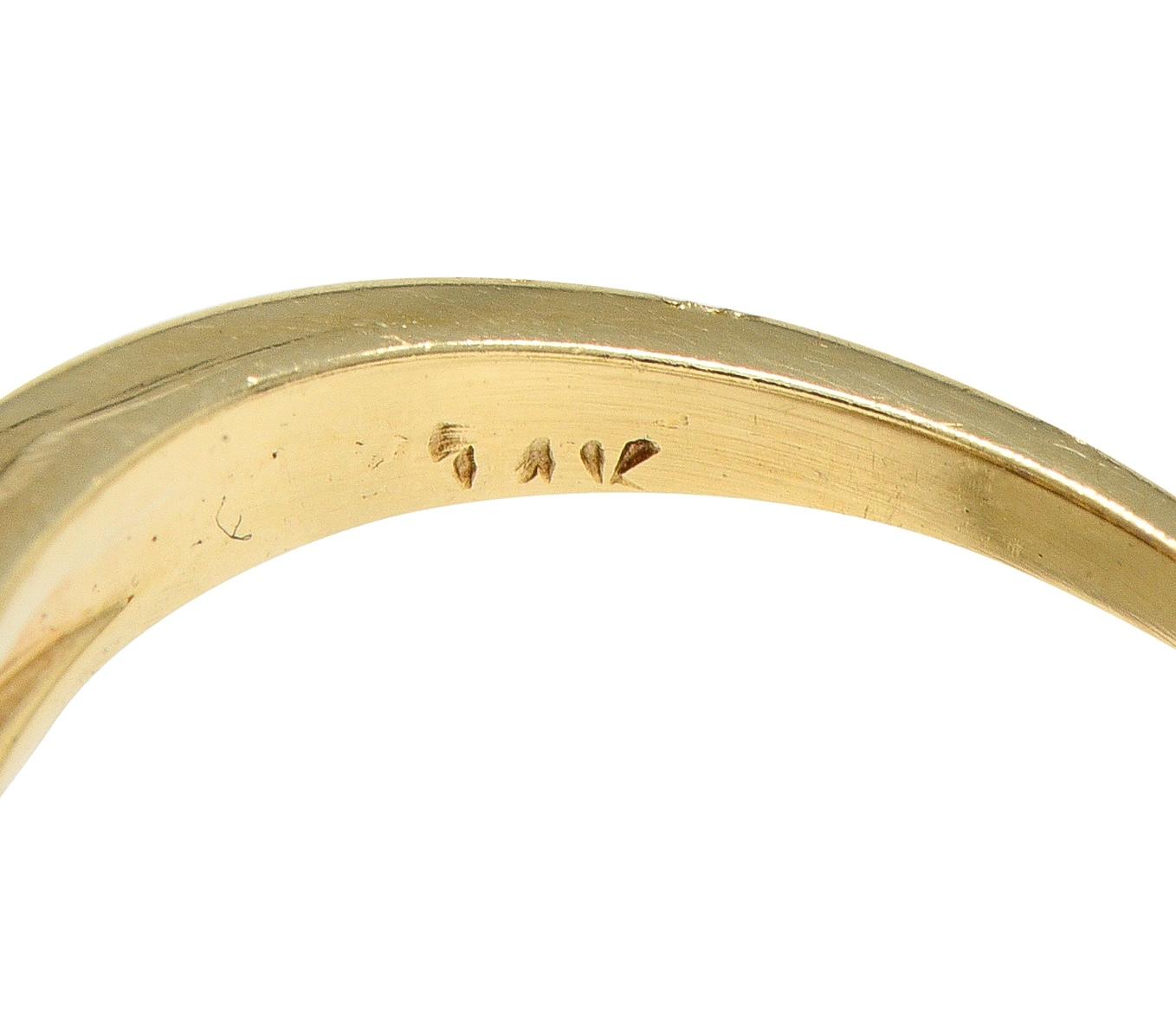 1960's 5.92 CTW Amethyst Diamond 14K Gold Vintage Cluster Cocktail Ring