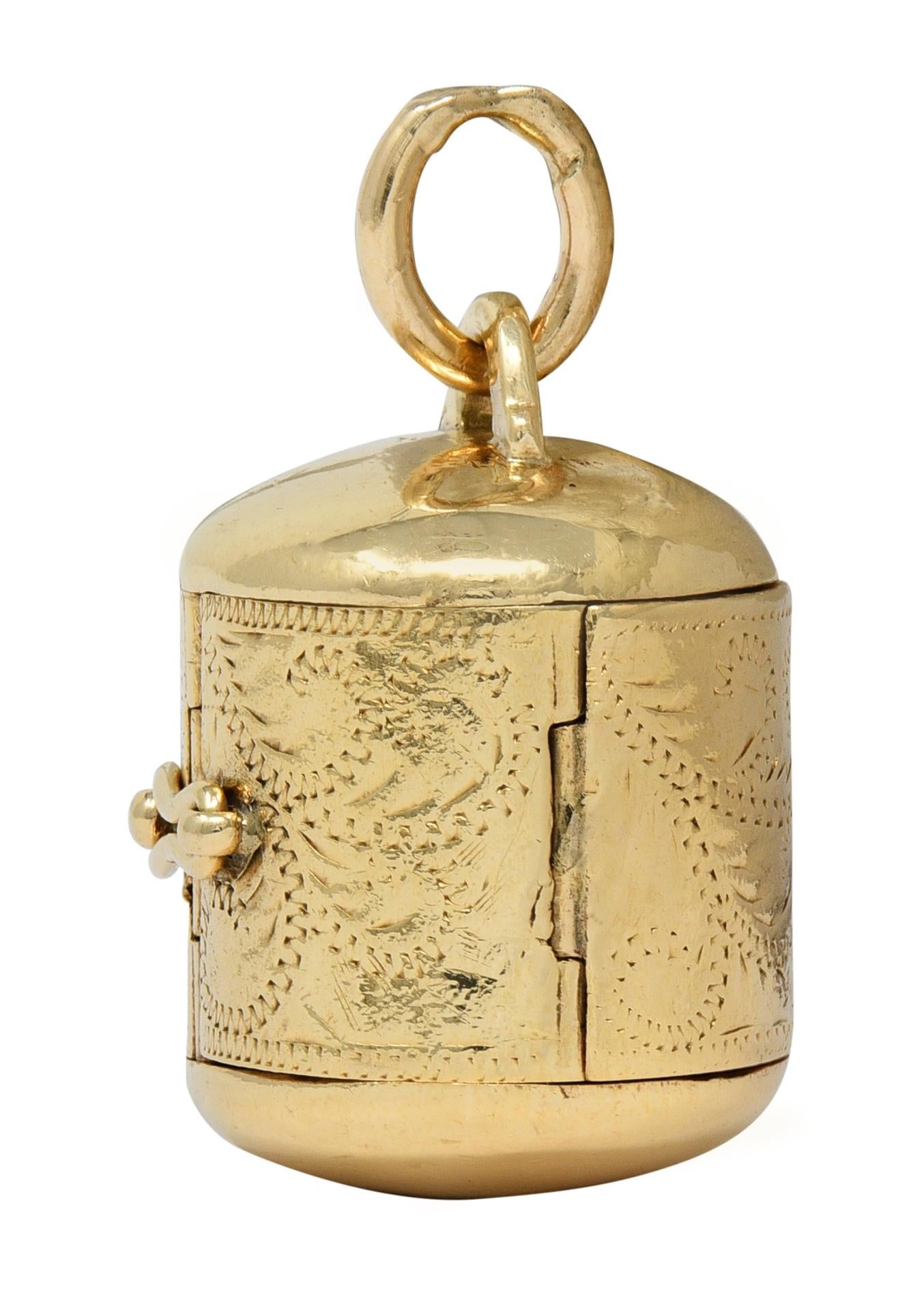 1940's 14 Karat Yellow Gold Vintage Folding Locket Album Charm