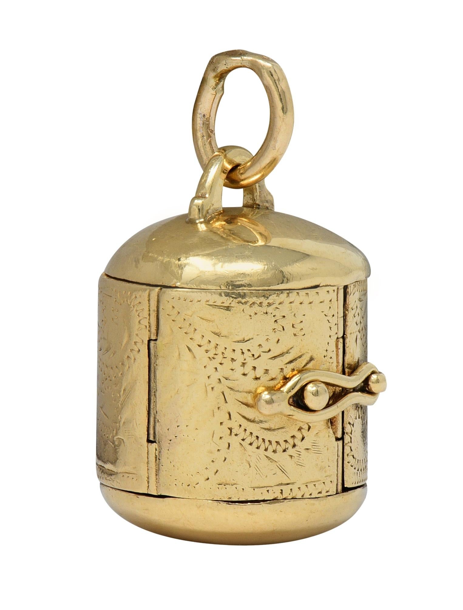 1940's 14 Karat Yellow Gold Vintage Folding Locket Album Charm