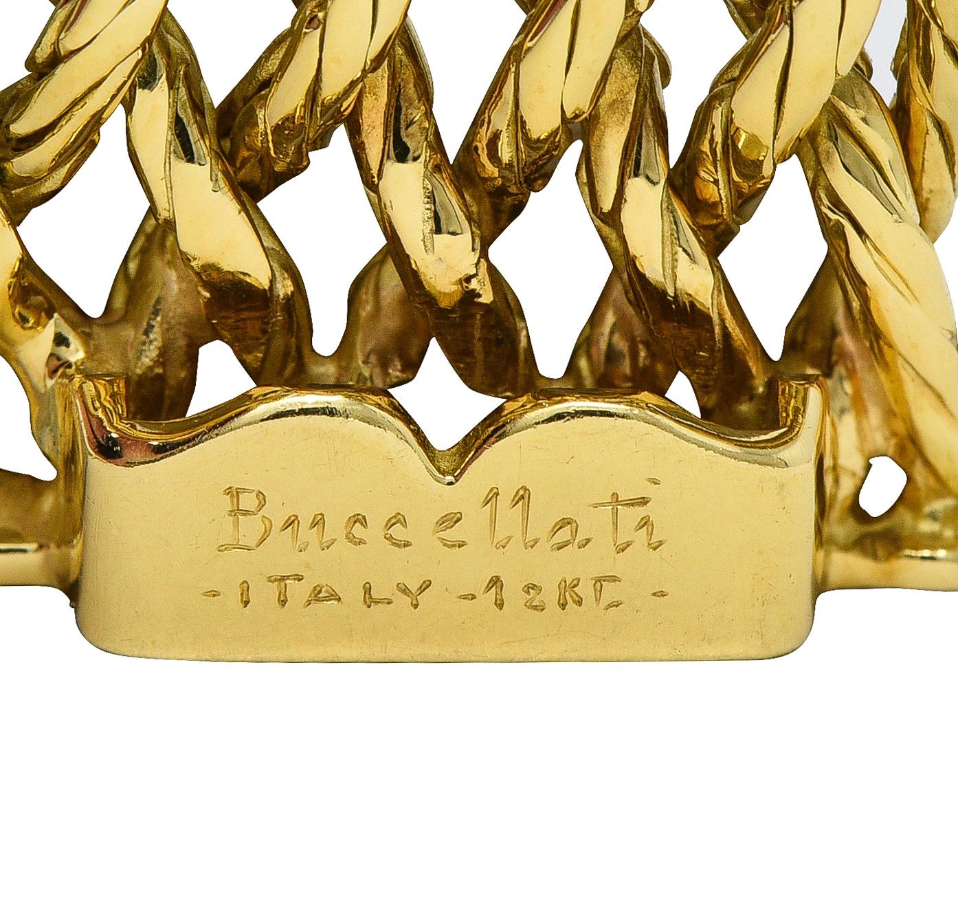 Buccellati 18 Karat Yellow Gold Vintage Woven Crepe de Chine Collar Necklace