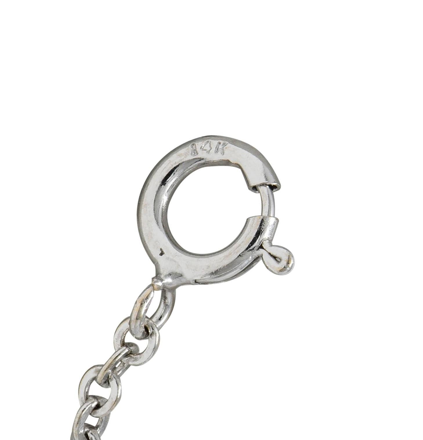 Edwardian Diamond Pearl Platinum 18K Gold Fleur-De-Lis Antique Pendant Necklace