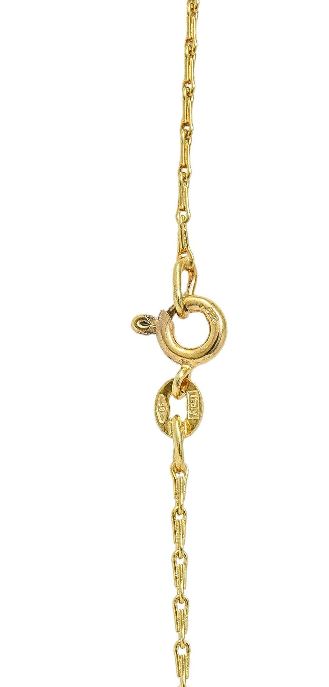 Victorian 3.00 CTW Diamond 14 Karat Gold Antique Grape Brooch Pendant Necklace