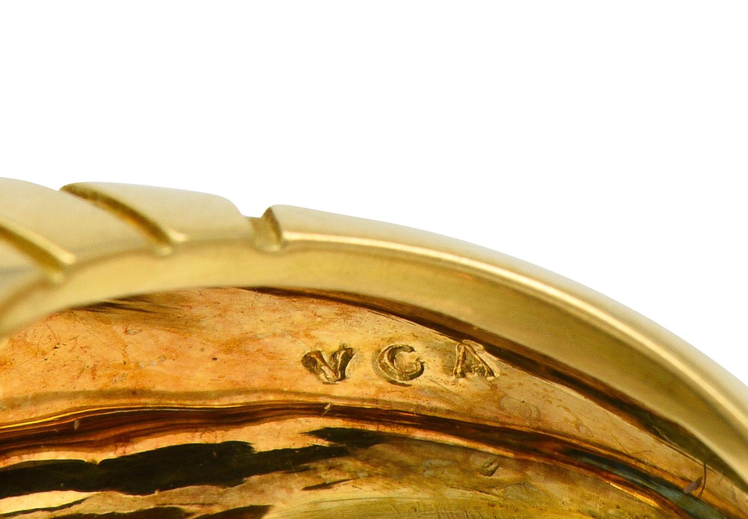 Van Cleef & Arpels 1980's Topaz Citrine 18 Karat Yellow Gold Vintage Domed Ring