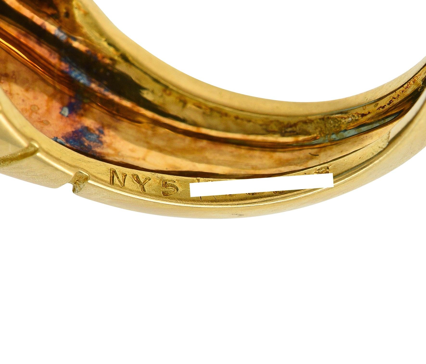 Van Cleef & Arpels 1980's Topaz Citrine 18 Karat Yellow Gold Vintage Domed Ring