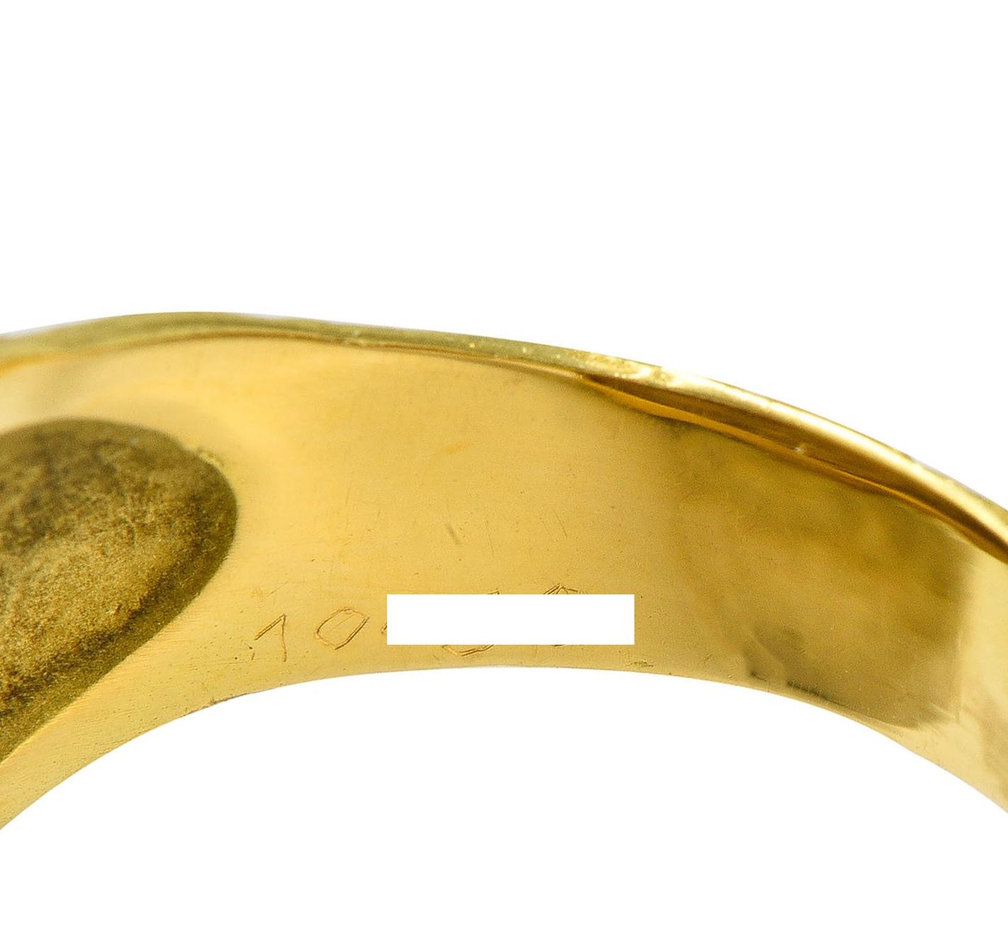 Hermès Paris 18 Karat Yellow Gold Vintage 1960's Horse Animal Ring