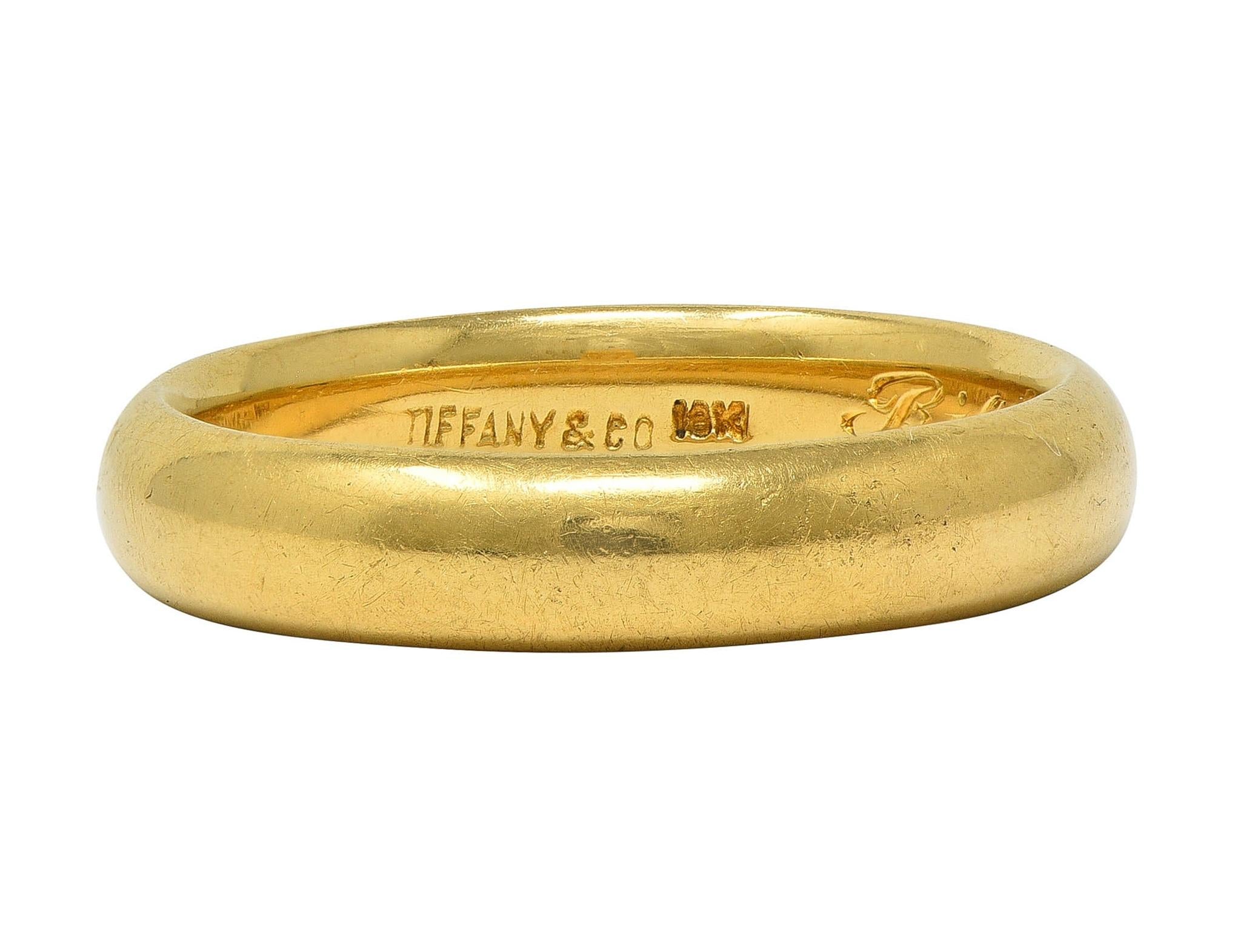 Tiffany & Co. 1983 18 Karat Yellow Gold Vintage Forever Unisex Wedding Band Ring
