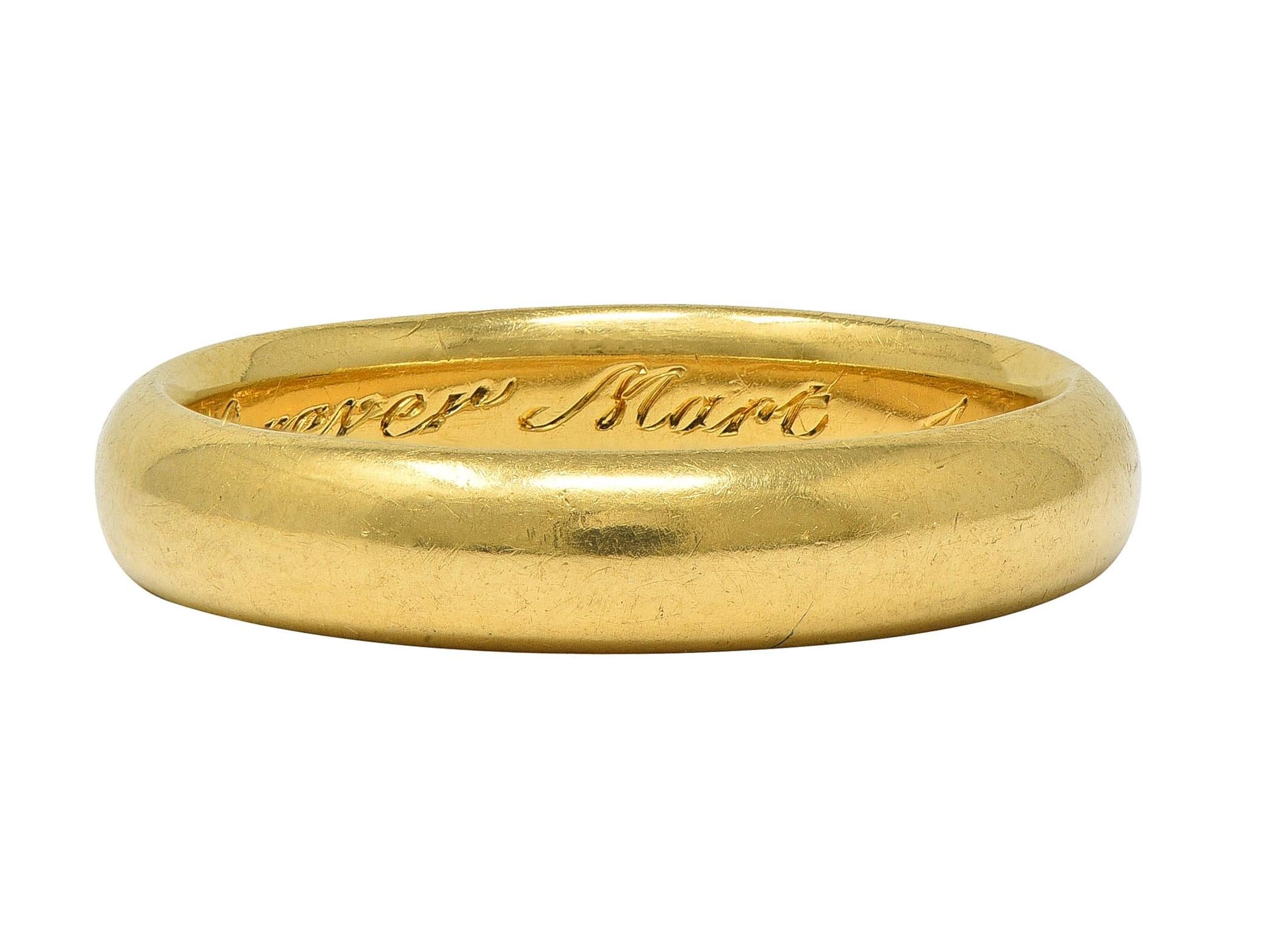 Tiffany & Co. 1983 18 Karat Yellow Gold Vintage Forever Unisex Wedding Band Ring