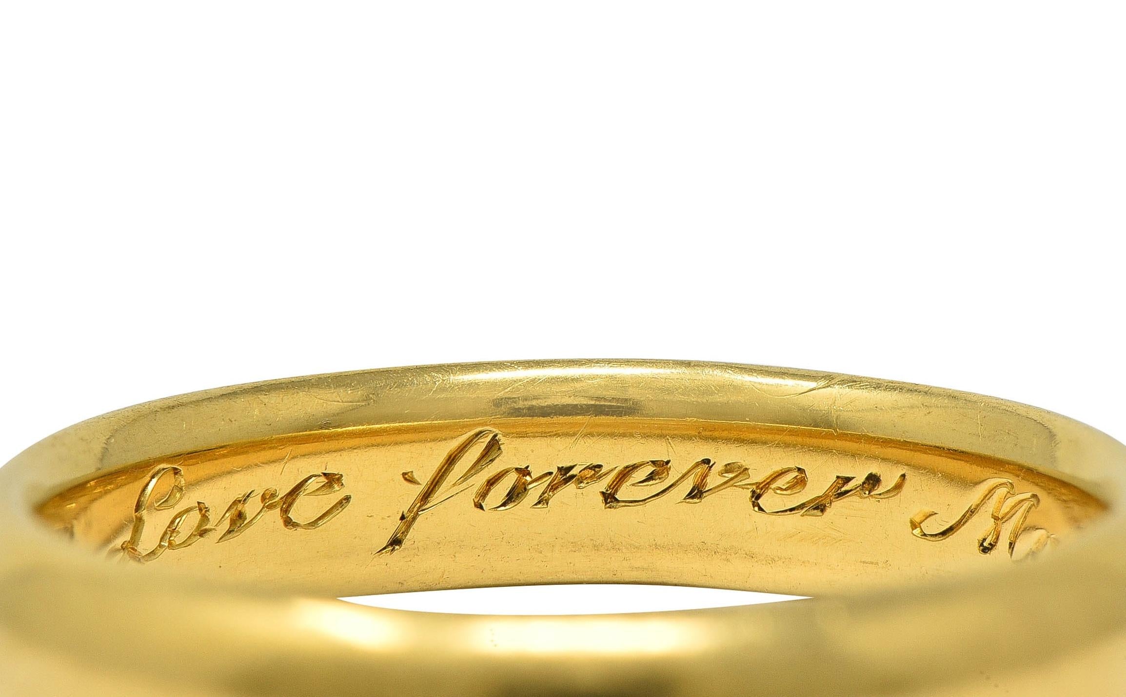 Tiffany & Co. 1983 18 Karat Yellow Gold Vintage Forever Unisex Wedding Band Ring