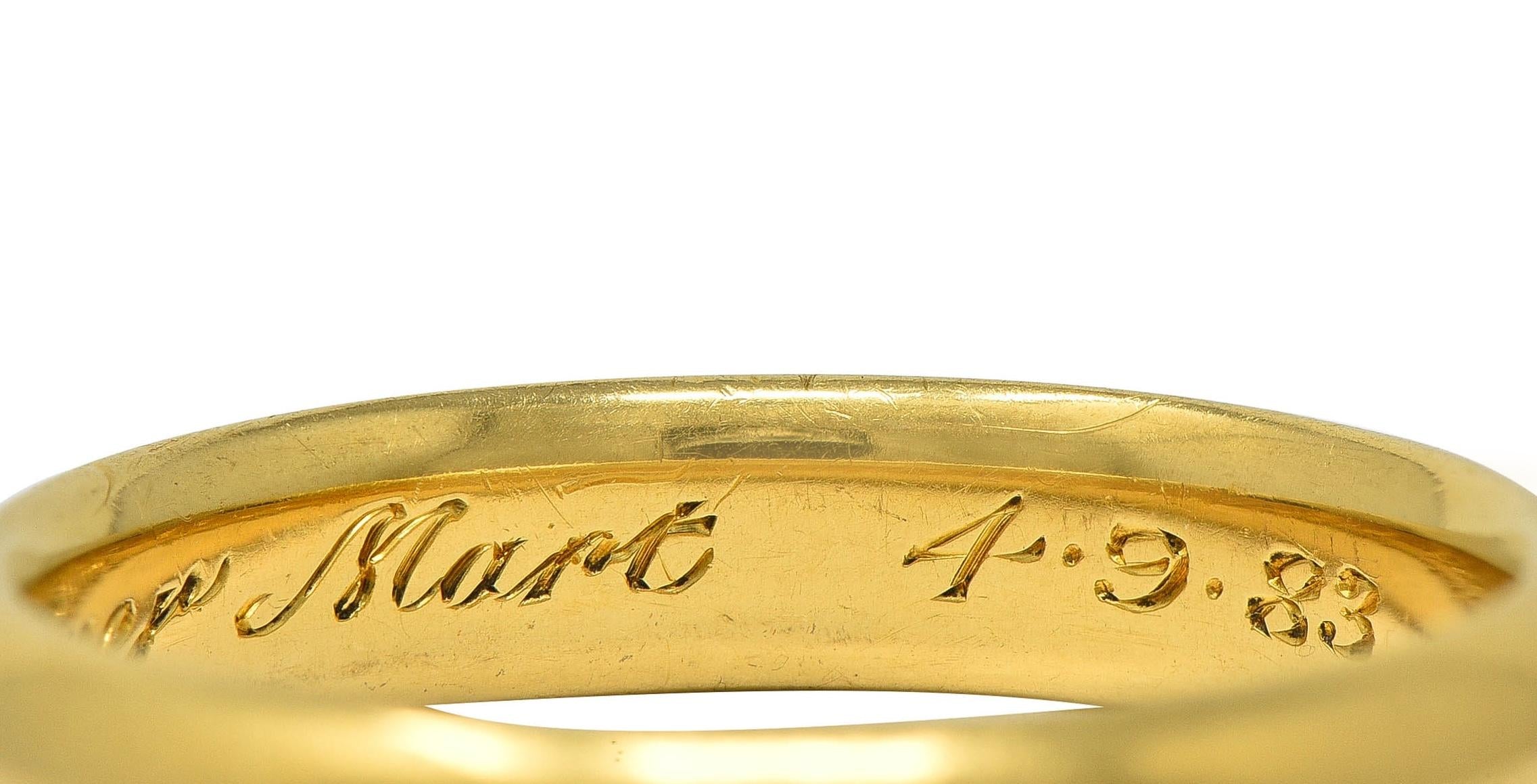 Tiffany & Co. 1983 18 Karat Yellow Gold Vintage Forever Unisex Wedding Band Ring