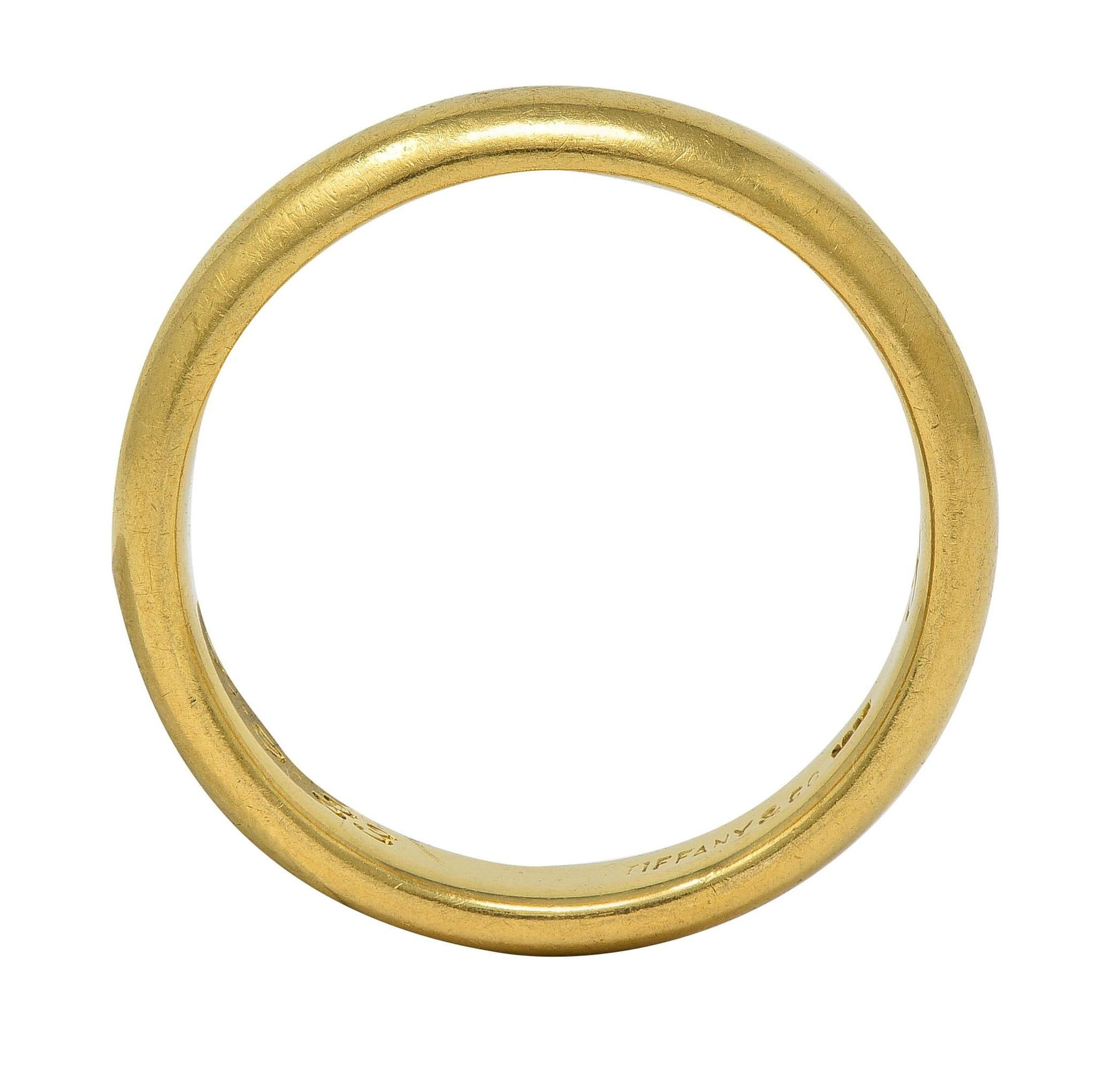 Tiffany & Co. 1983 18 Karat Yellow Gold Vintage Forever Unisex Wedding Band Ring