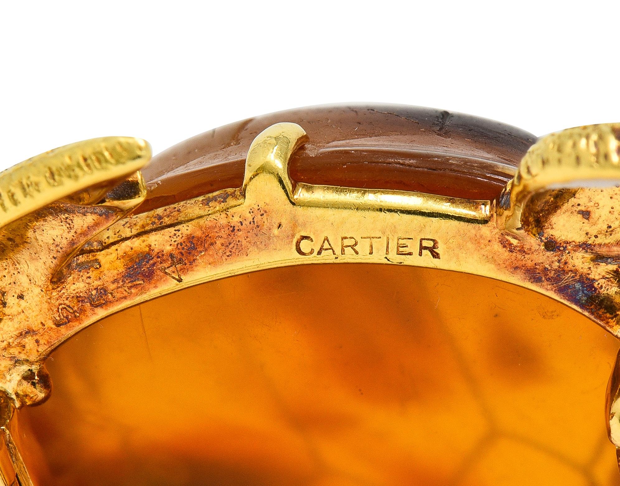 Cartier 1970's Diamond Turquoise Shell 18K Gold Vintage Turtle Tortoise Brooch