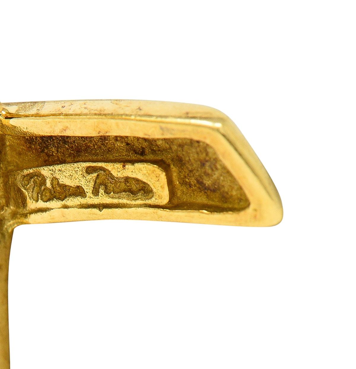 Paloma Picasso Tiffany & Co. 1983 18K Gold X Graffiti Vintage Ear-Clip Earrings