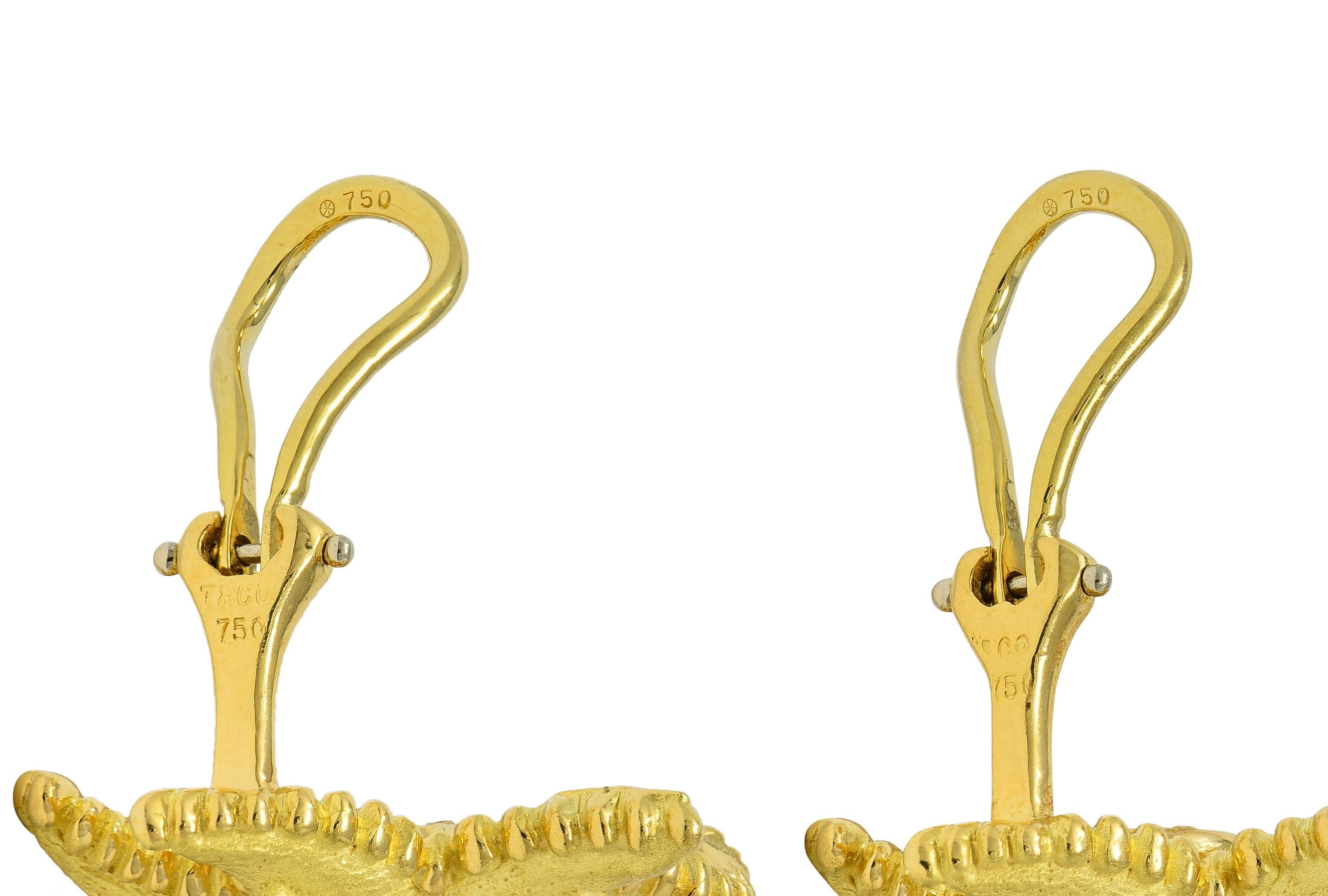 Tiffany & Co. 1980's 18 Karat Yellow Gold Vintage Starfish Ear-Clip Earrings